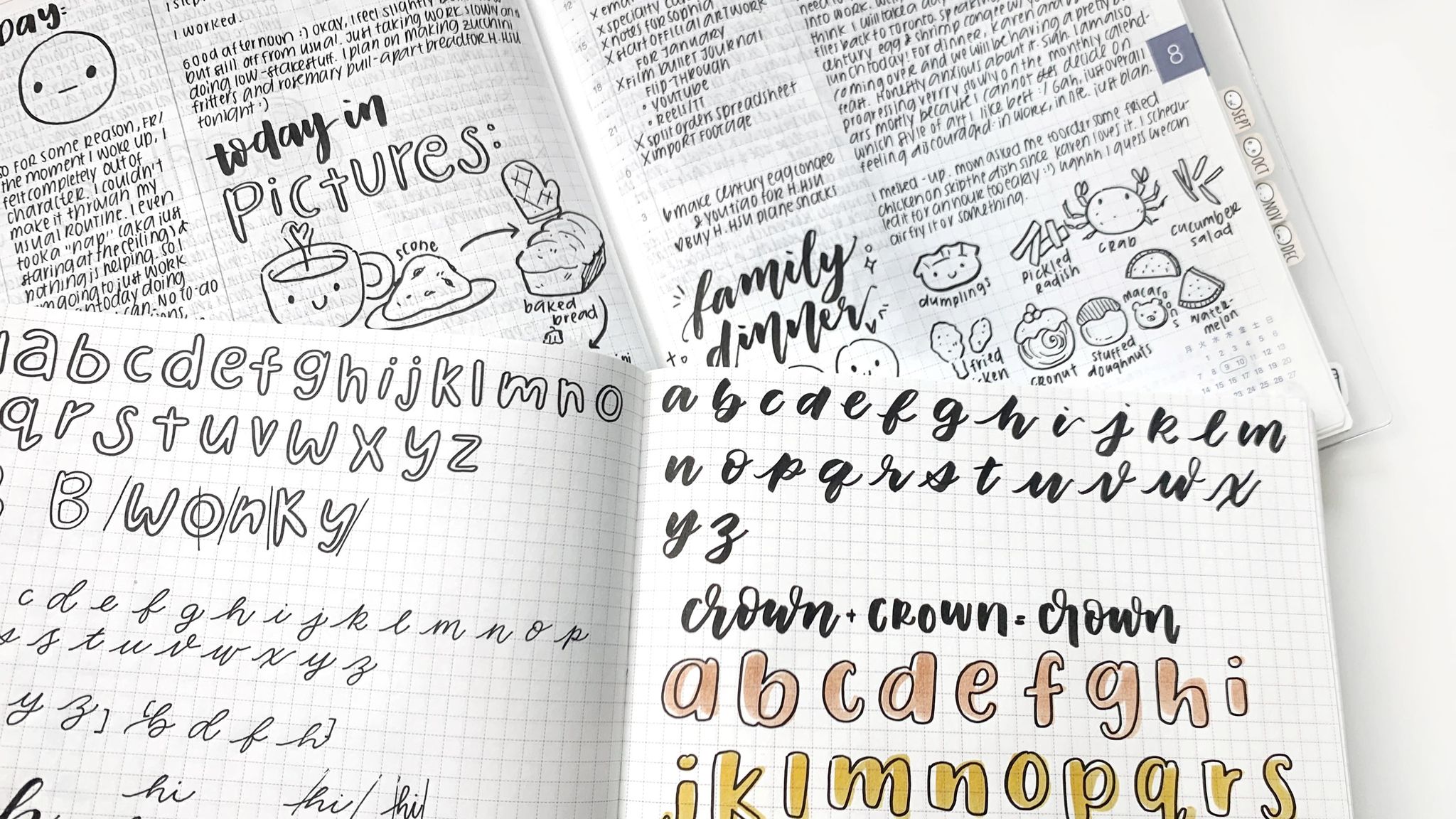 5 Handlettering Fonts For Planners & Journals
