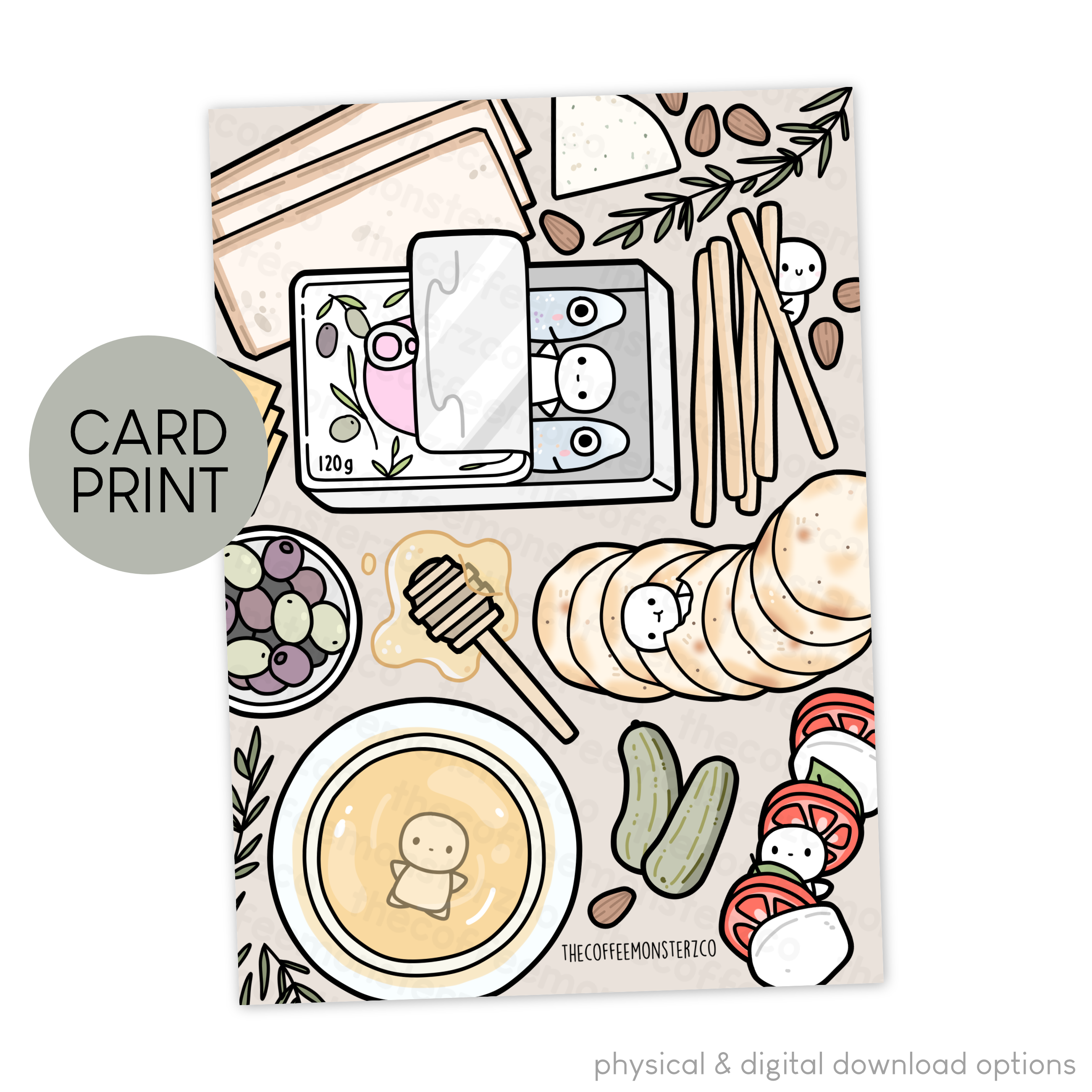 Emoti Charcuterie - Card Print