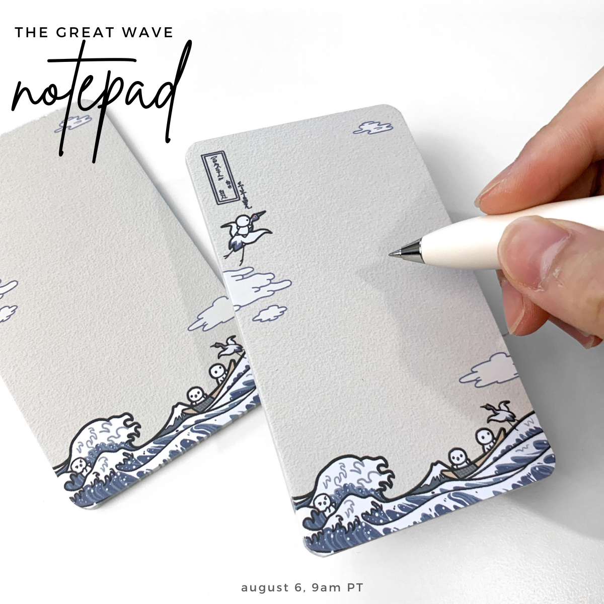 The Great Wave - Long Notepad (1 Per Customer)