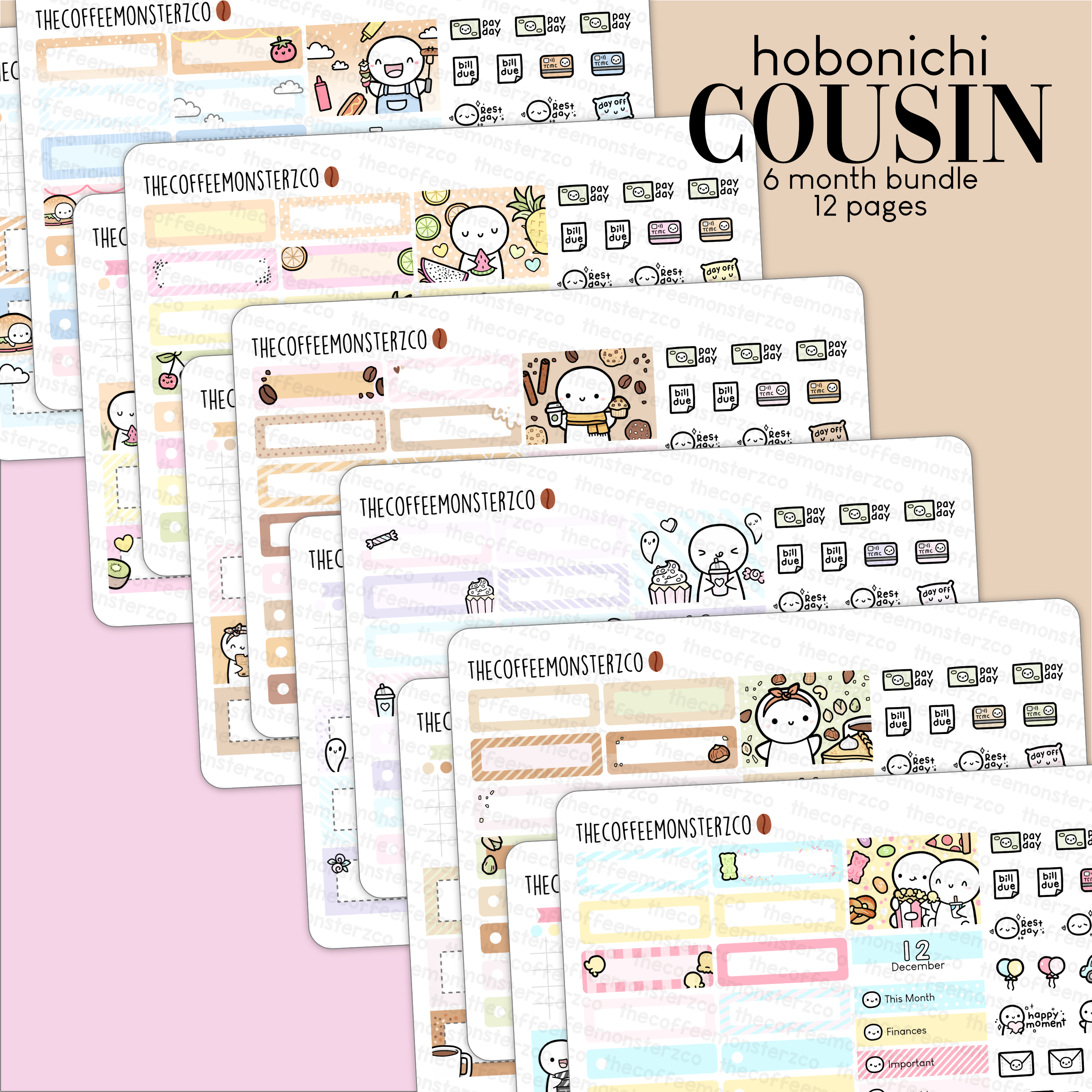 2024 Hobonichi Cousin Monthly Kits - Part 1 – TheCoffeeMonsterzCo