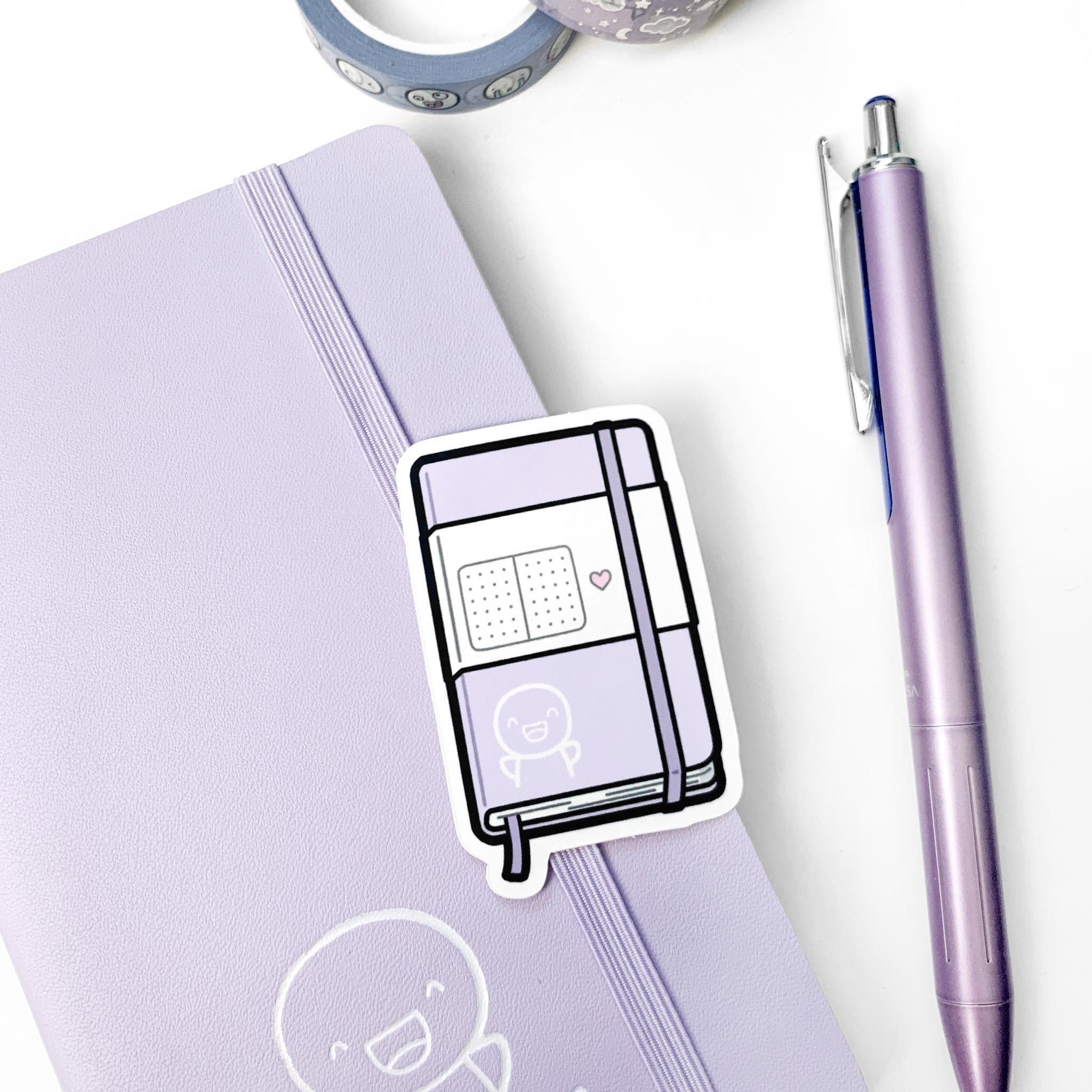 Lilac Notebook - Vinyl Sticker