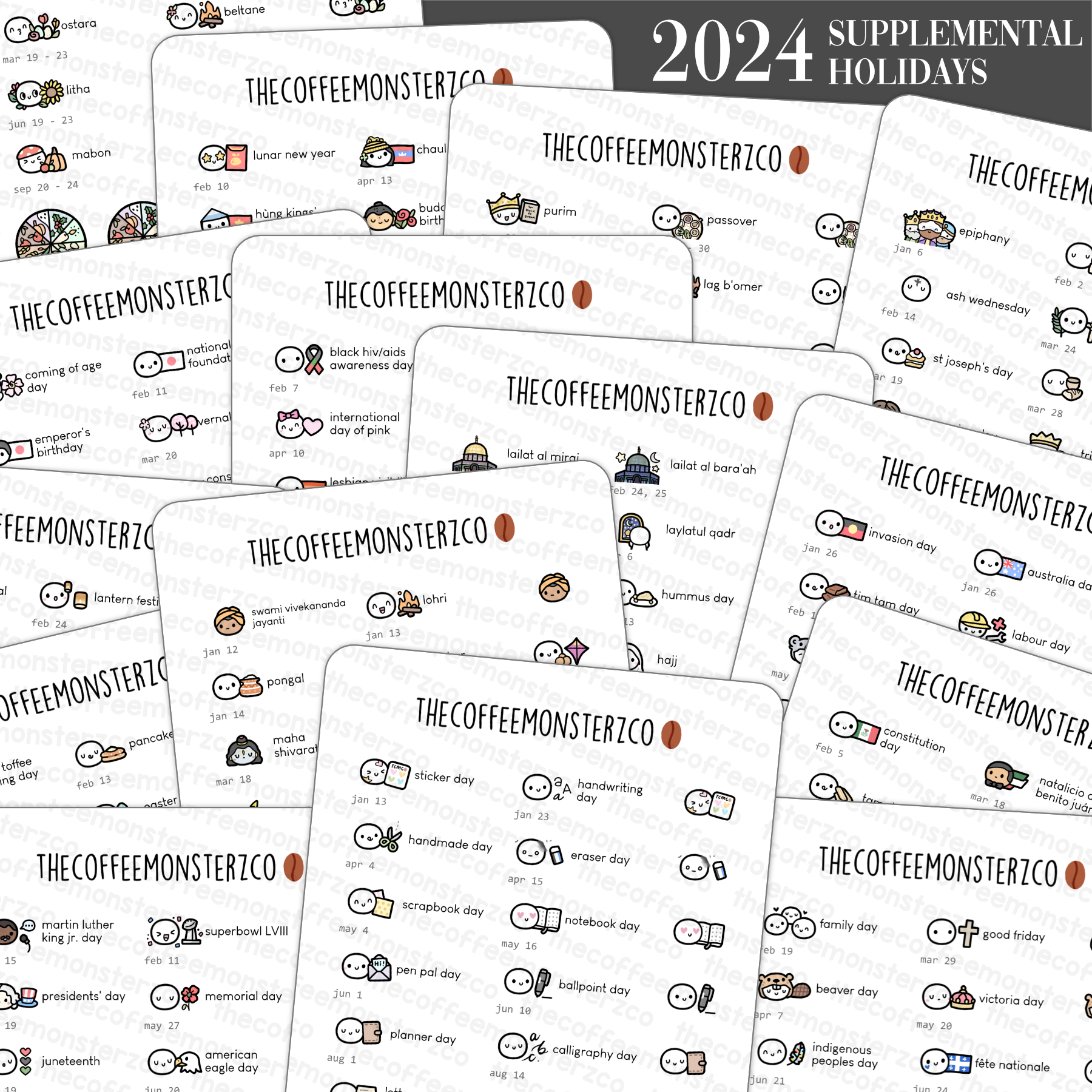 2024 Supplemental Holiday Stickers