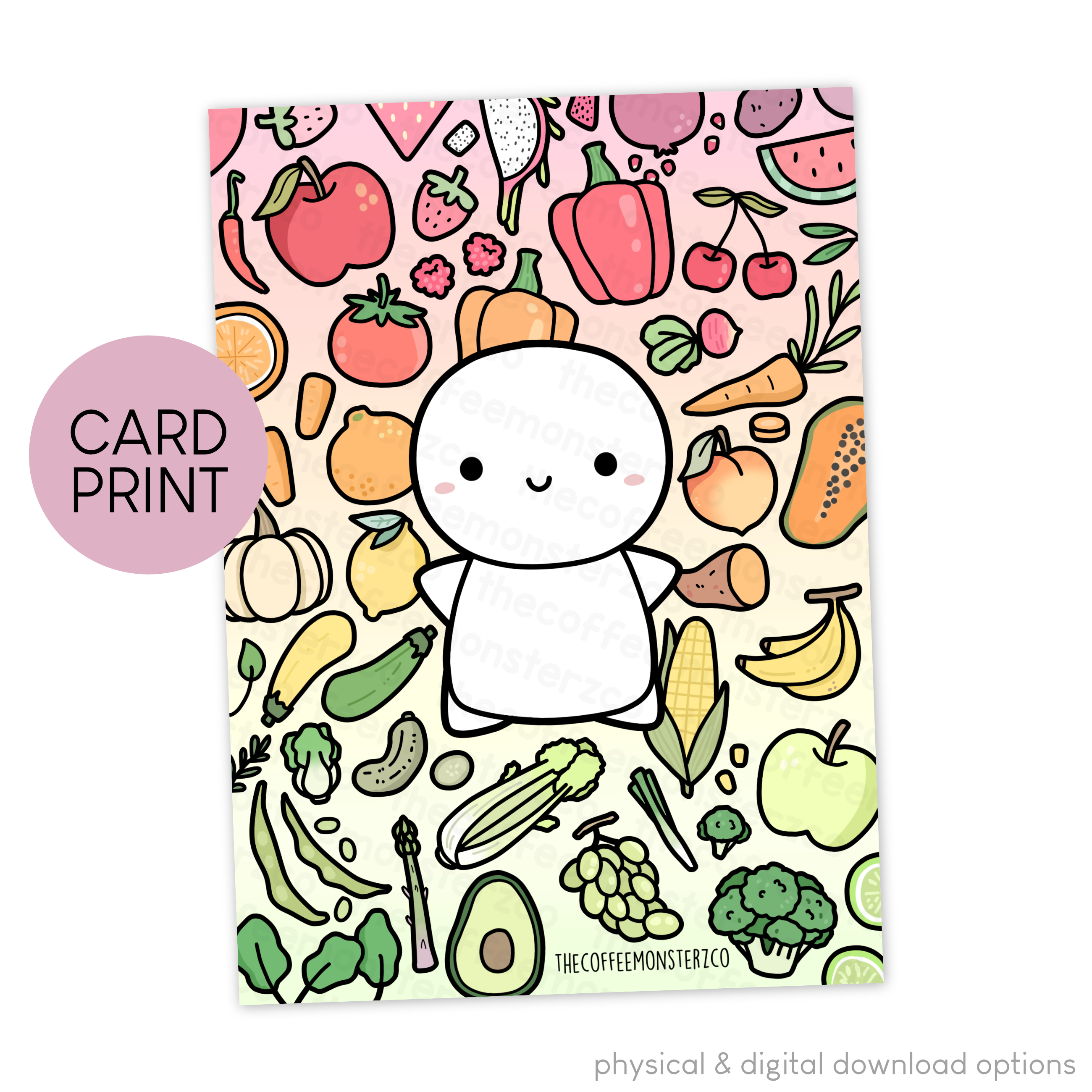 Eat The Rainbow - Card Print