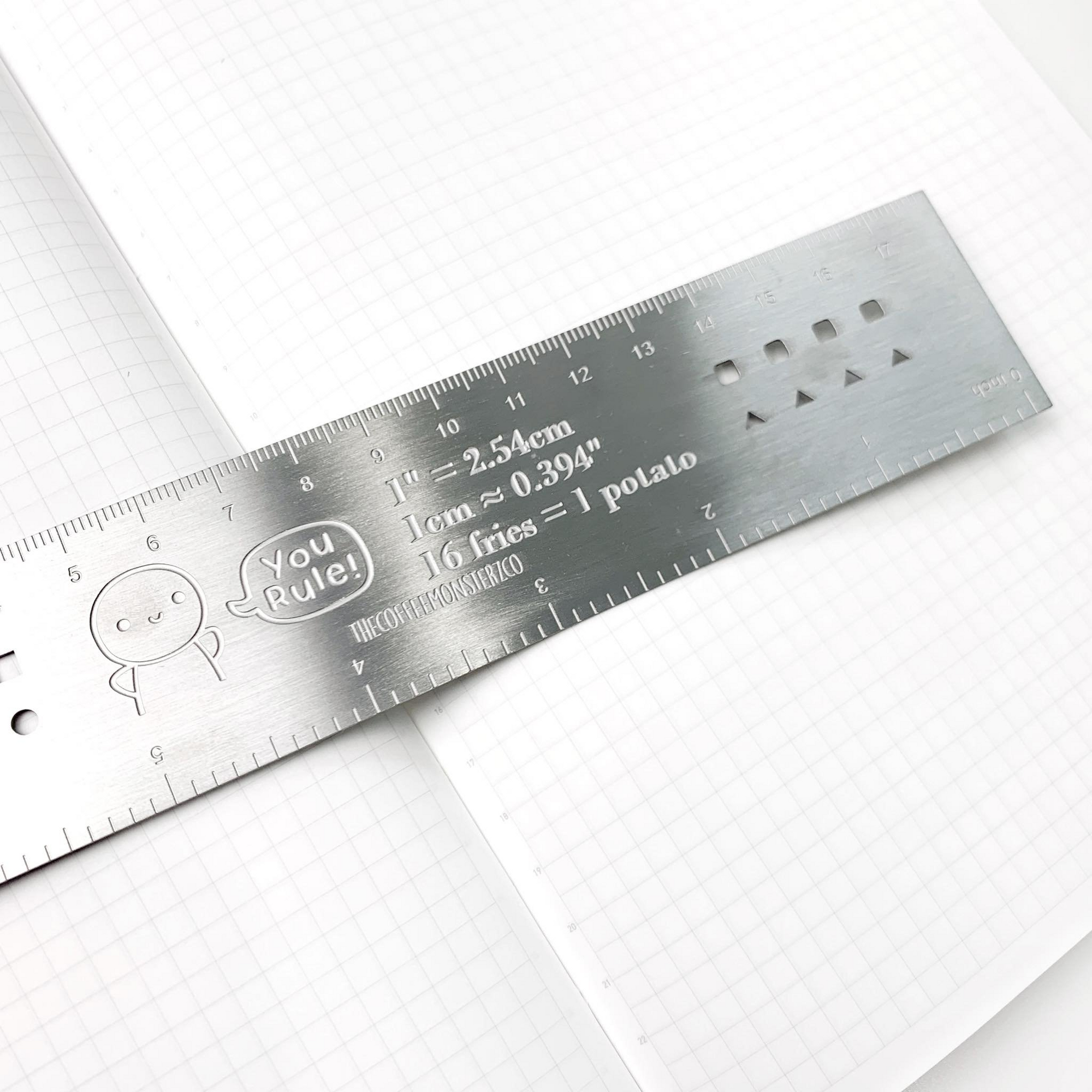 Misfit Silver Stencil - Emoti Metal Ruler (1 per customer)