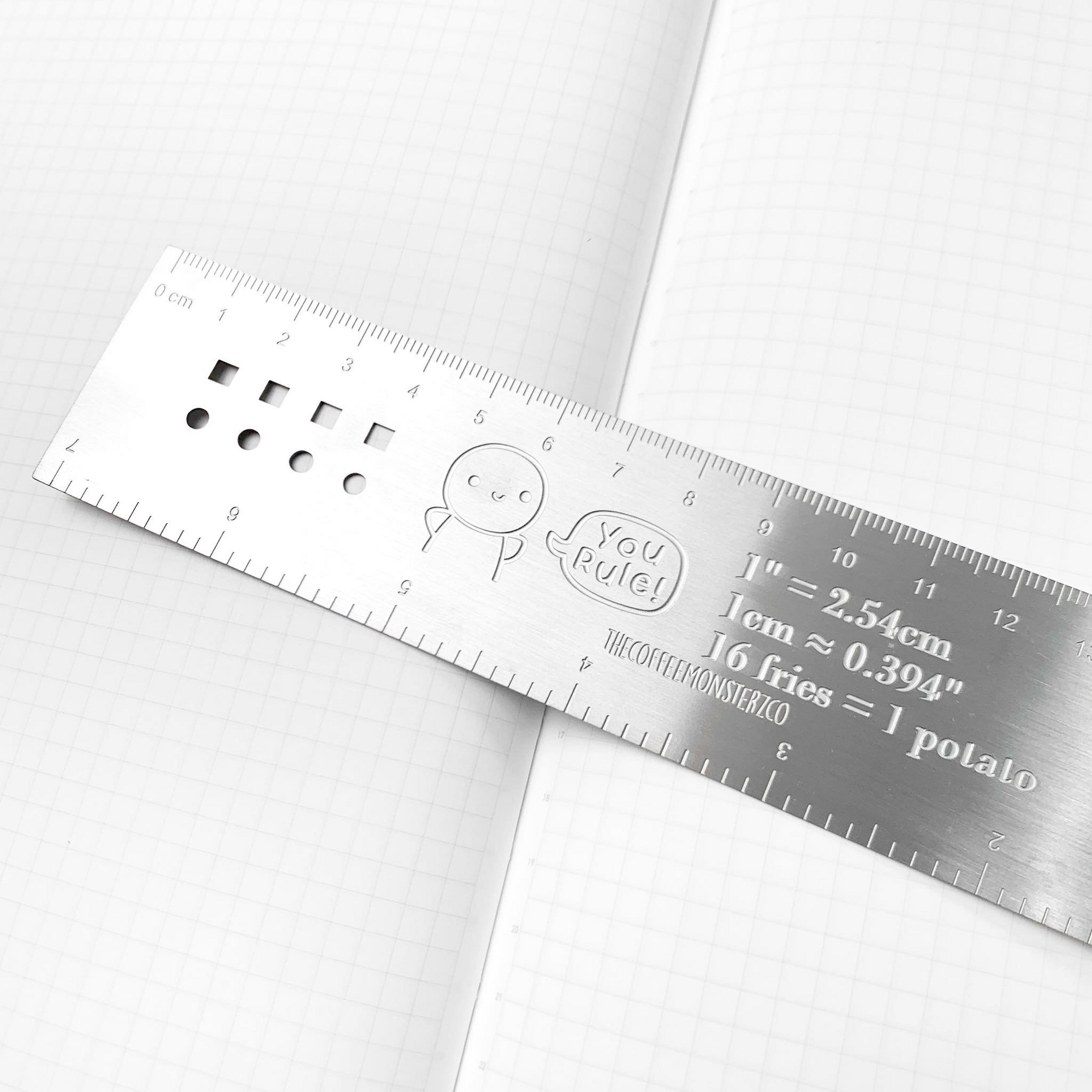 Misfit Silver Stencil - Emoti Metal Ruler (1 per customer)