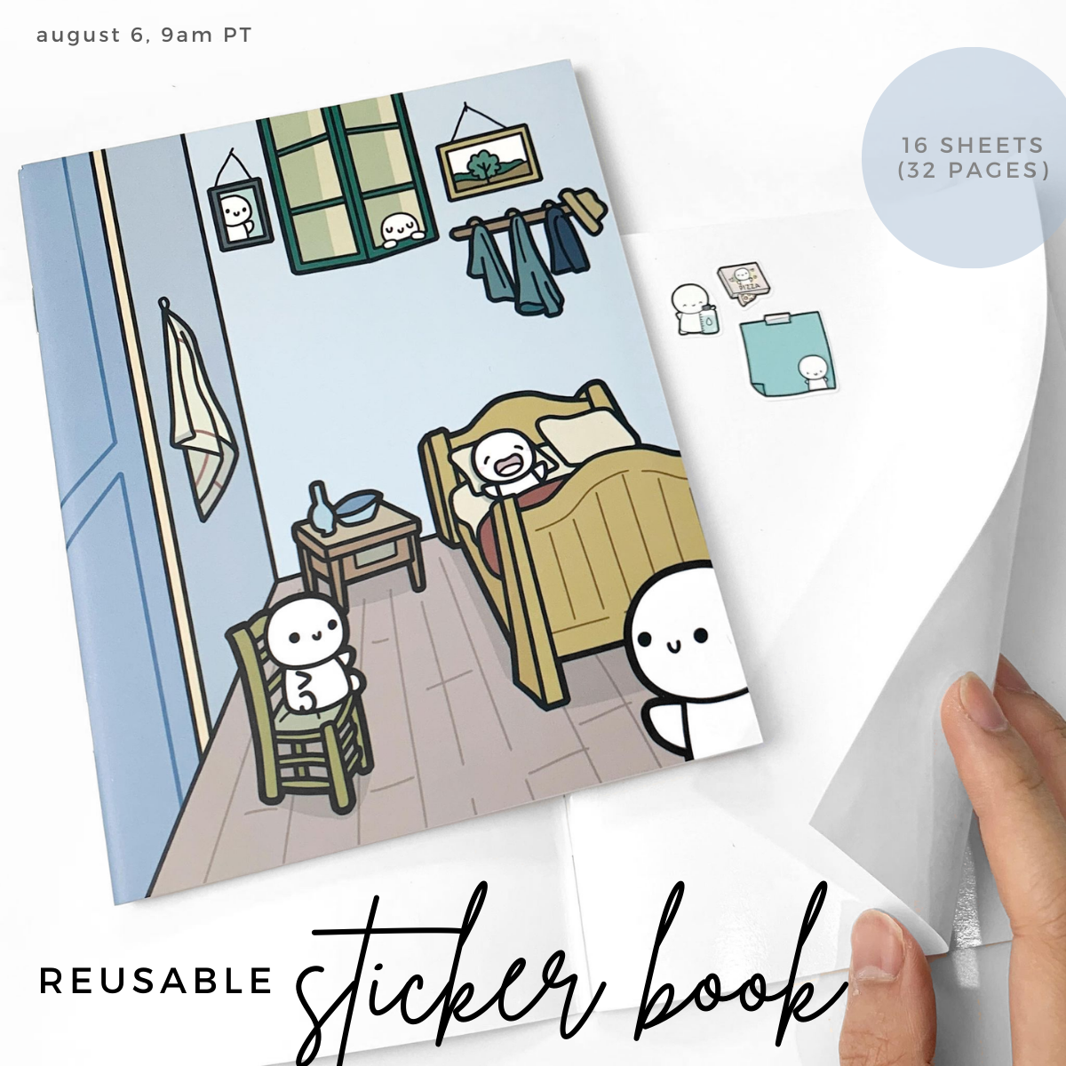 Sticker Doodles Sticker Album or Reusable Sticker Book