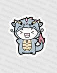 Year Of The Dragon Emoti - Vinyl Sticker