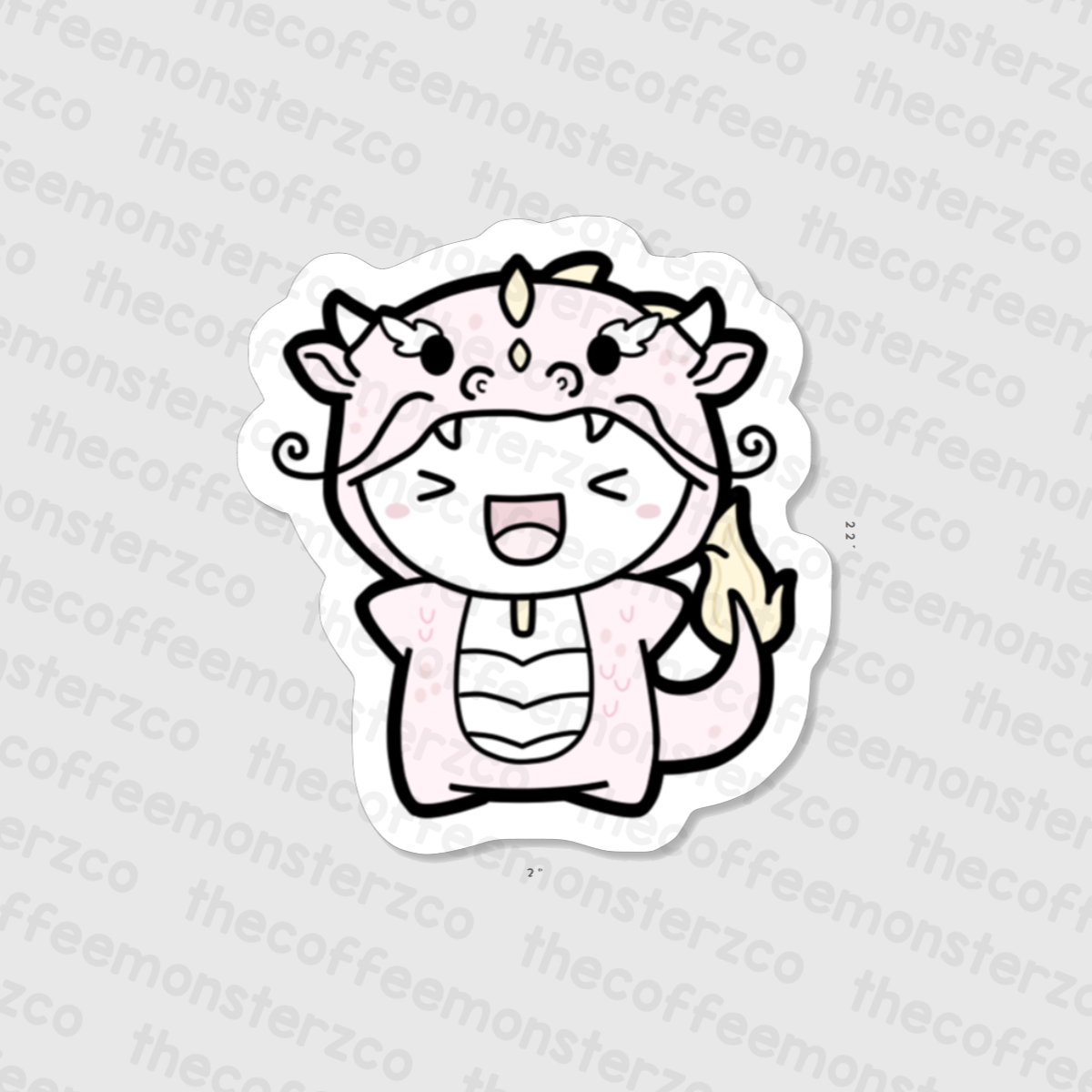 Year Of The Dragon Emoti - Vinyl Sticker