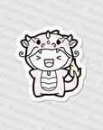 Year Of The Dragon Emoti - Vinyl Sticker