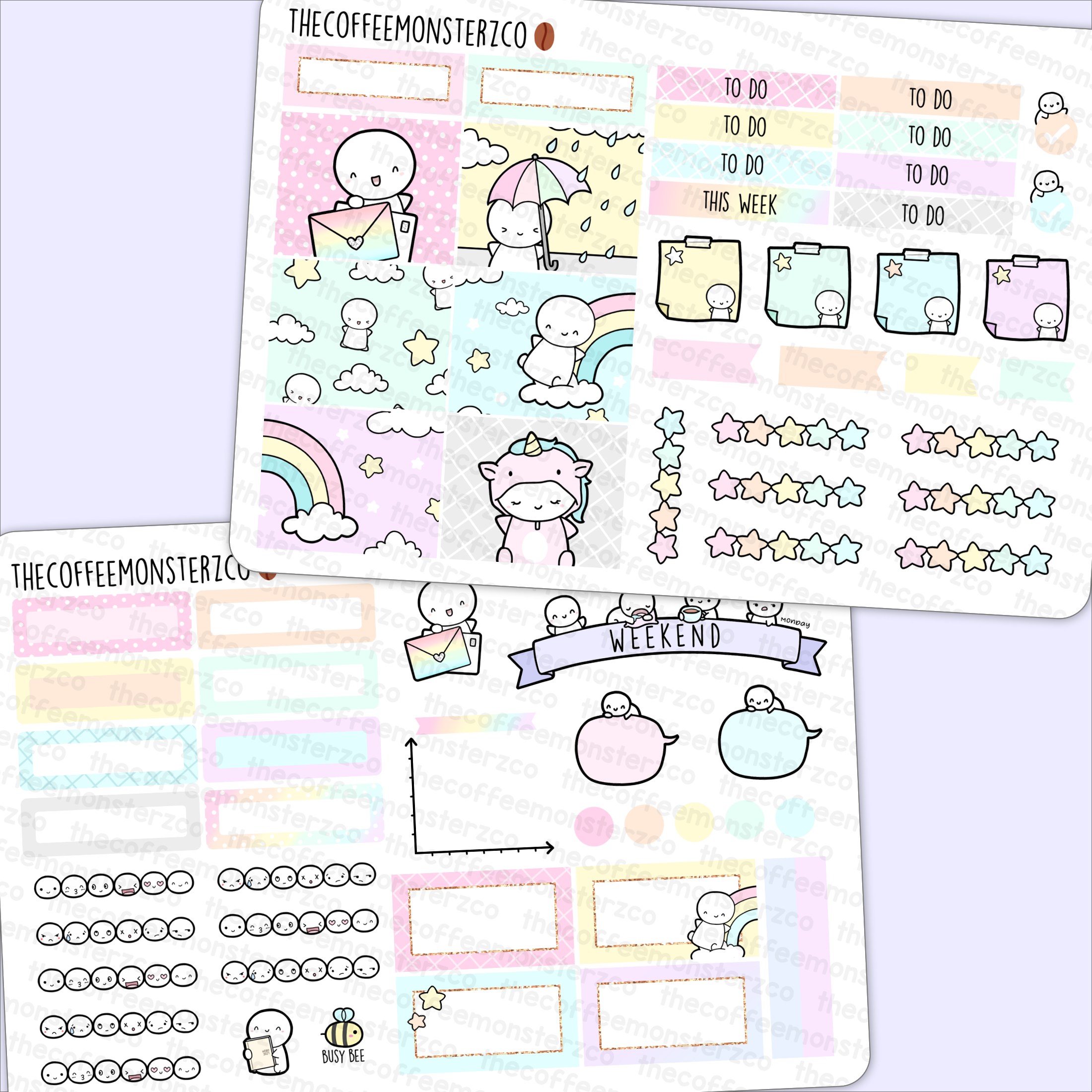 Hobonichi Cousin Planner Kit Stickers