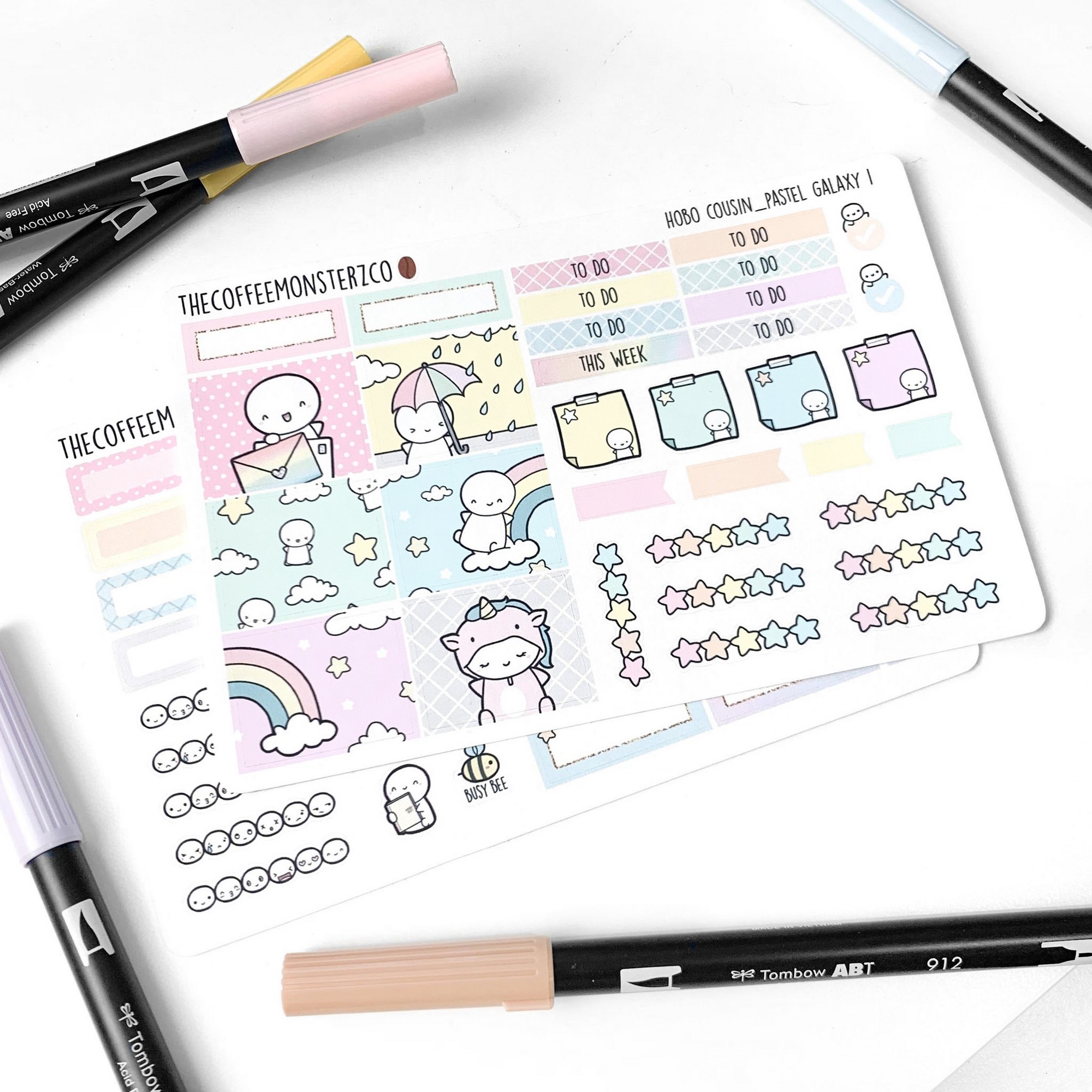 Pastel Galaxy Hobonichi Cousin Kit
