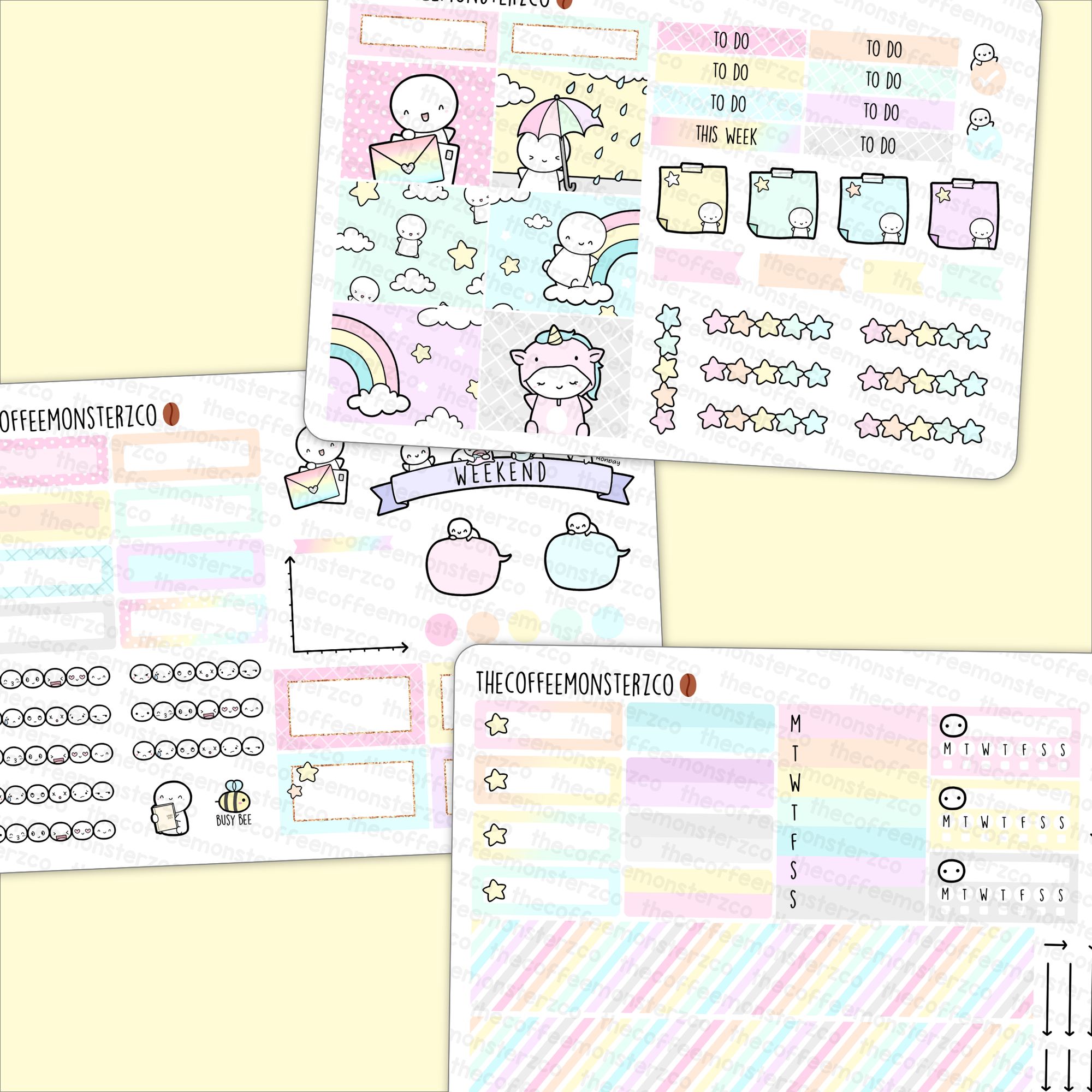 Pastel Galaxy Hobonichi Cousin Kit