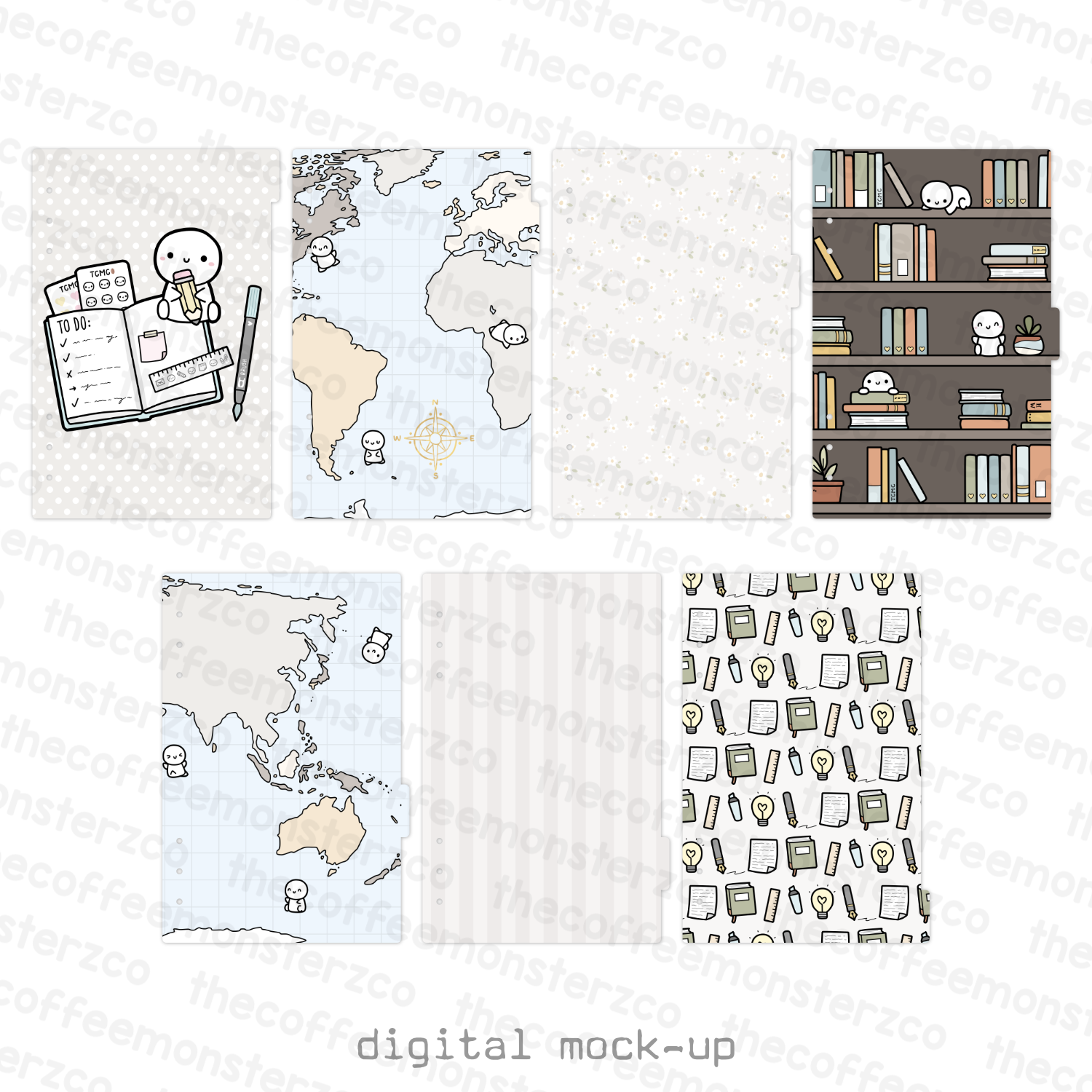 An Academic Divider Set - Sticker Binder Accessory