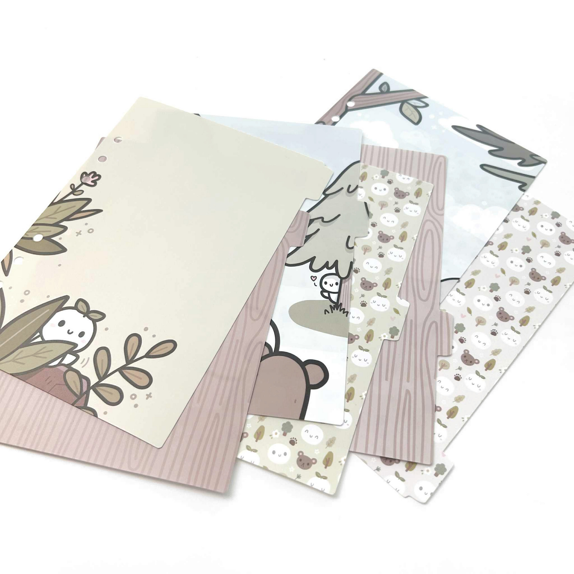 Out of the Woods Plastic Divider Set - Sticker Binder Accessory