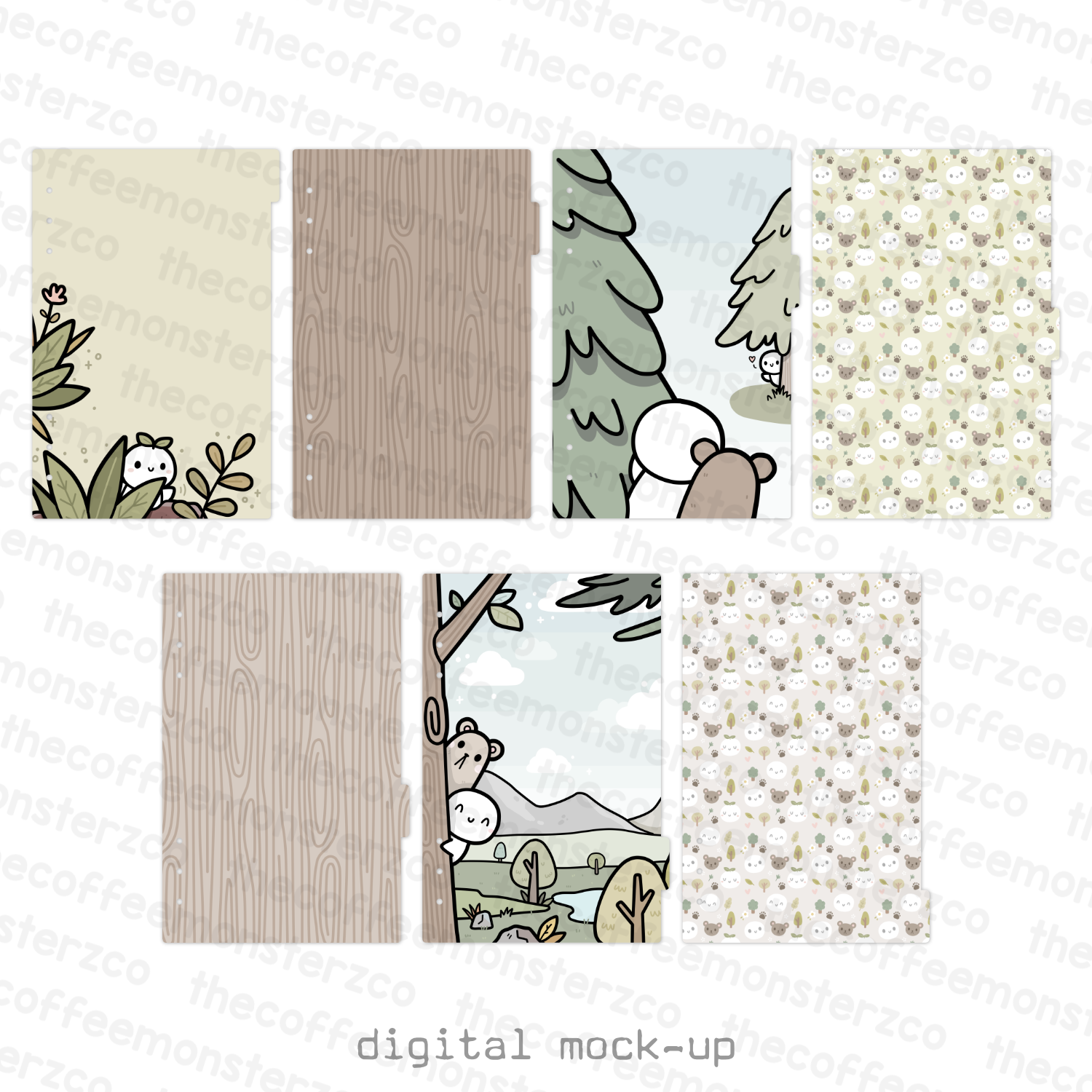 Out of the Woods Plastic Divider Set - Sticker Binder Accessory