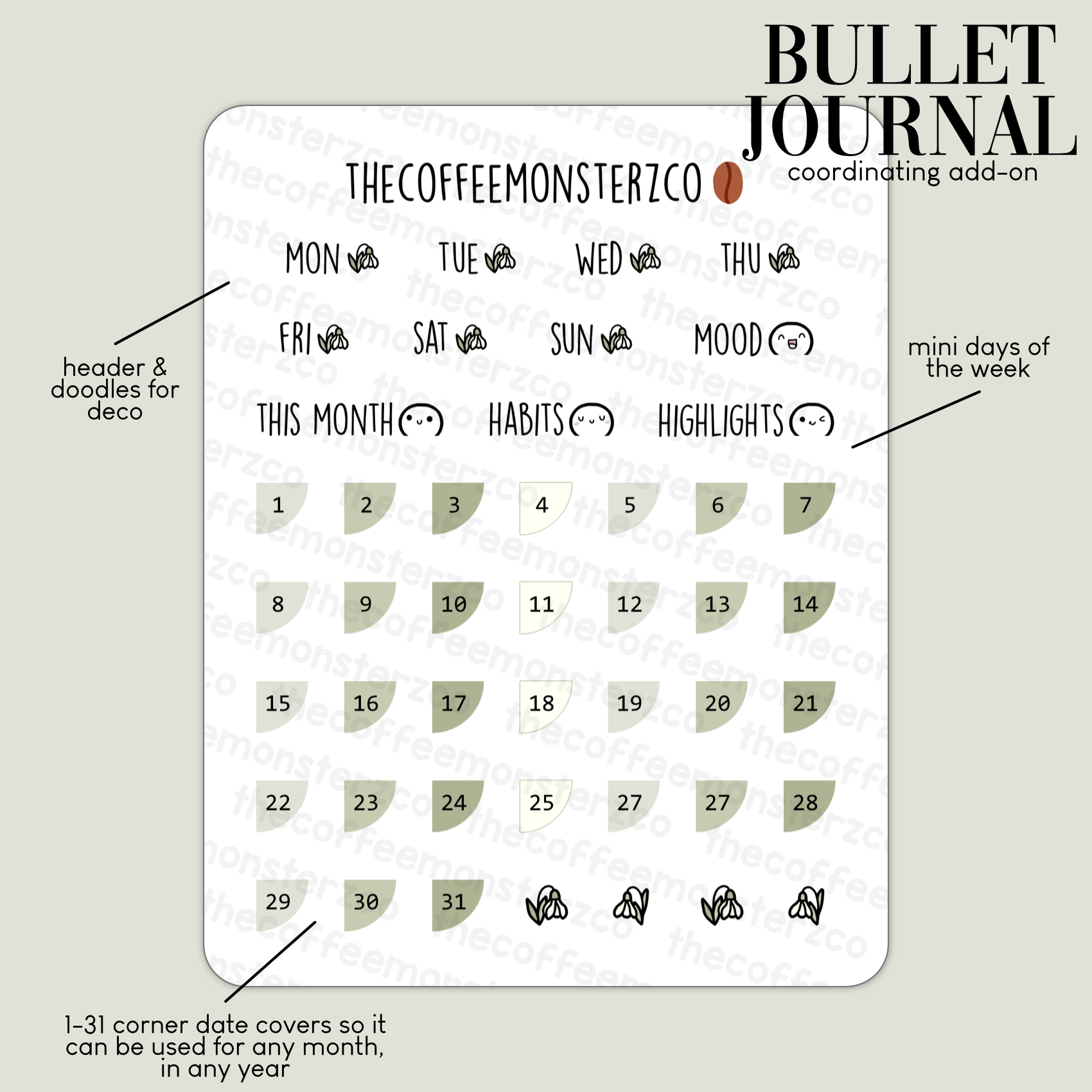 Clear Stamp Set Month Dates for Bullet Journal, Bujo Stamp, Number Stamp, Journaling  Supplies, January February March April May June July -  Sweden