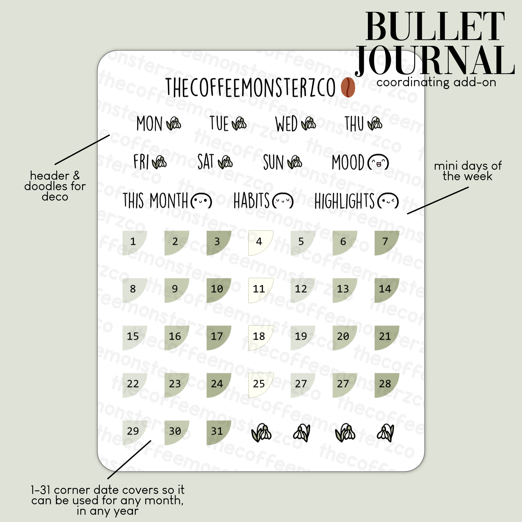 2024 Coordinating Add-ons - Bullet Journal - Part 1