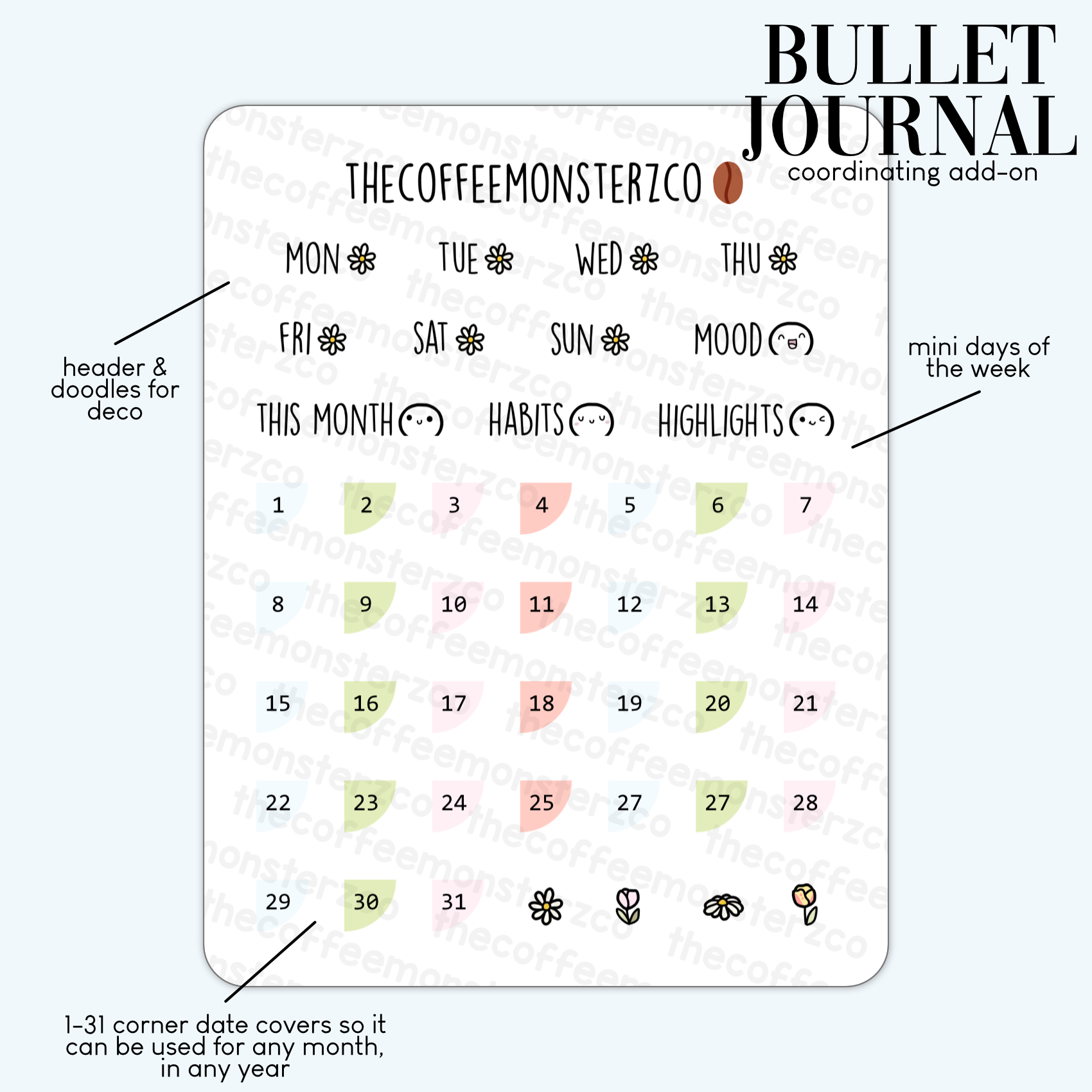 2024 Coordinating Add-ons - Bullet Journal - Part 1