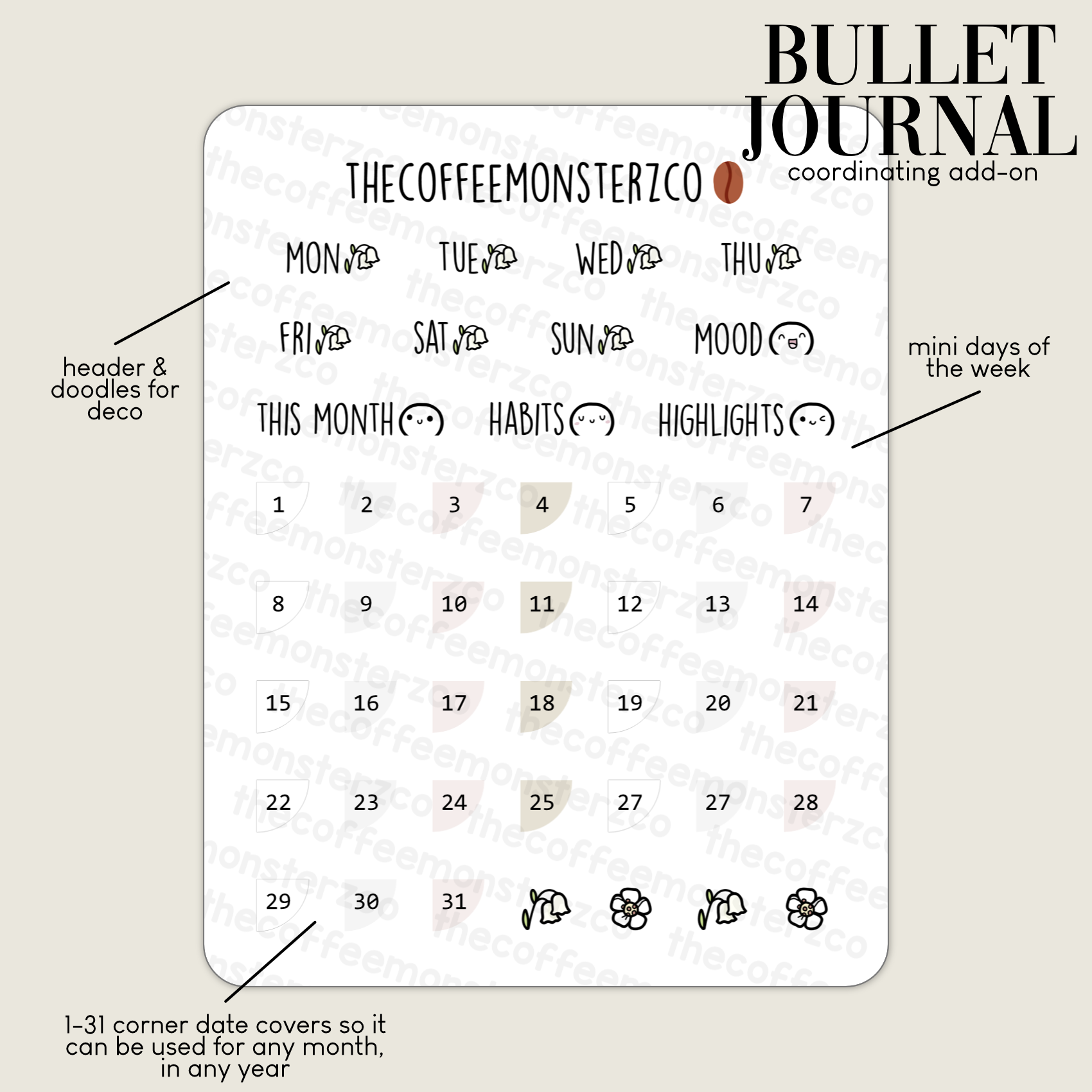 2024 Coordinating Add-ons - Bullet Journal - Part 1