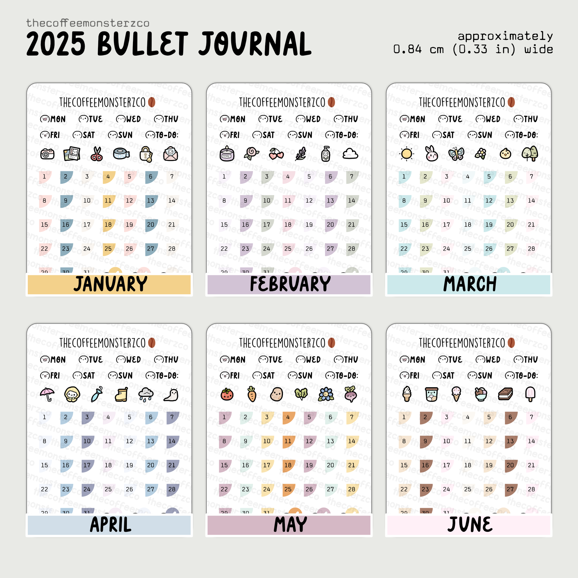 2025 Coordinating Bullet Journal Page