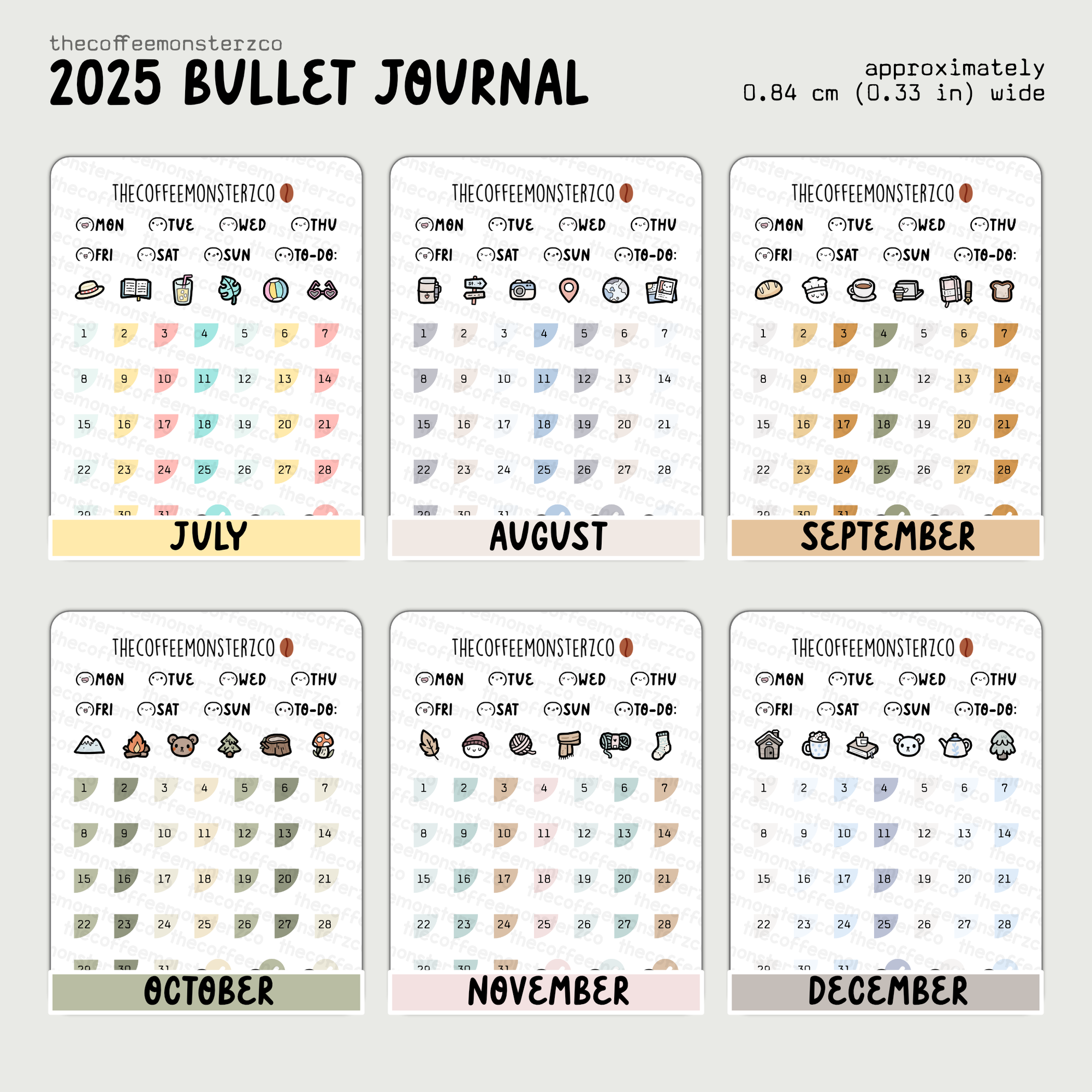 2025 Coordinating Bullet Journal Page