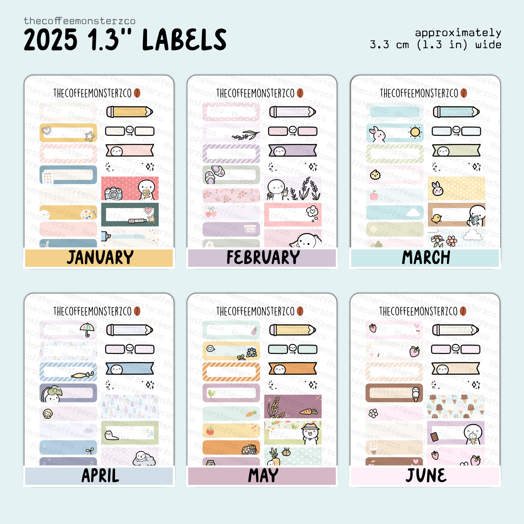 2025 Coordinating 1.3" Labels