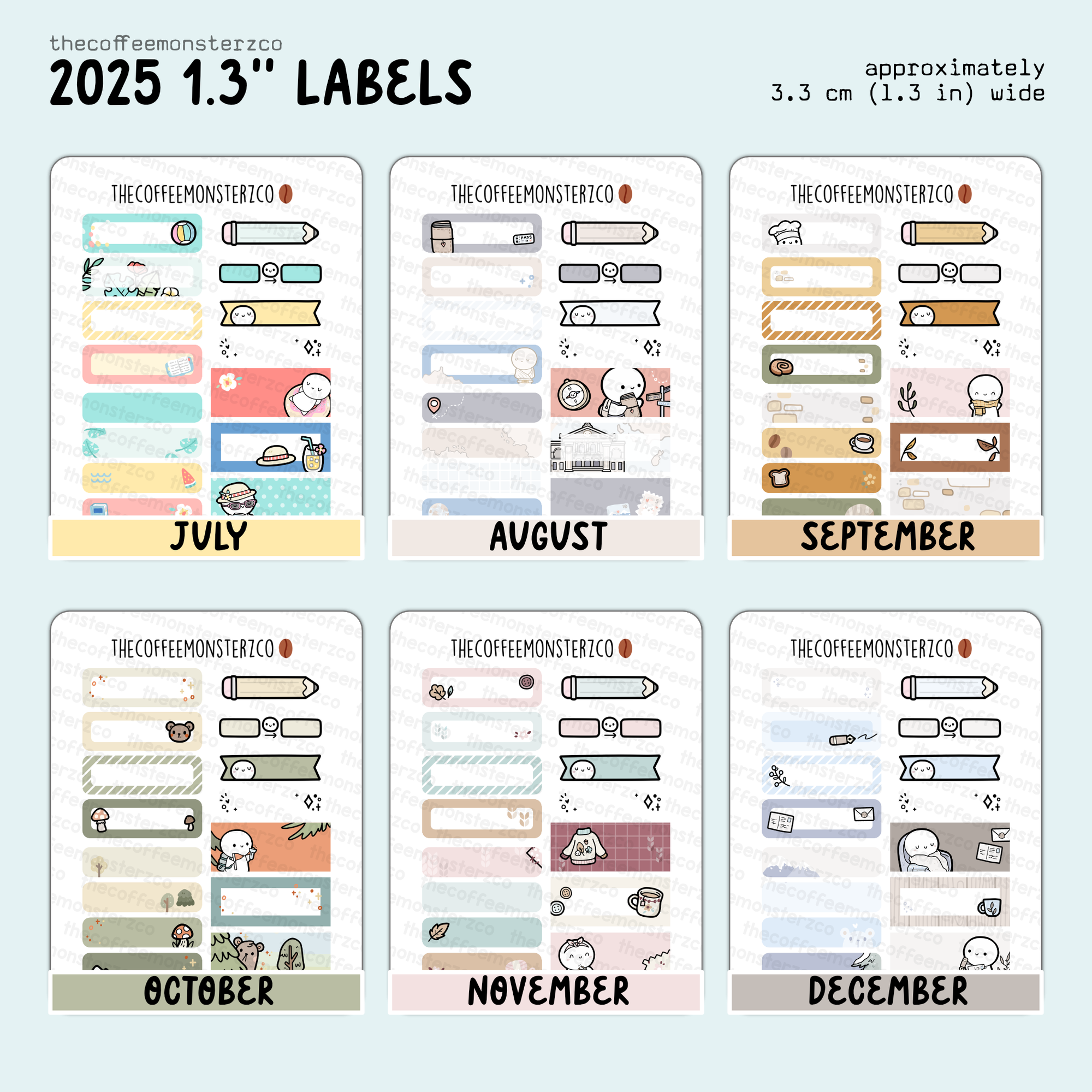 2025 Coordinating 1.3" Labels
