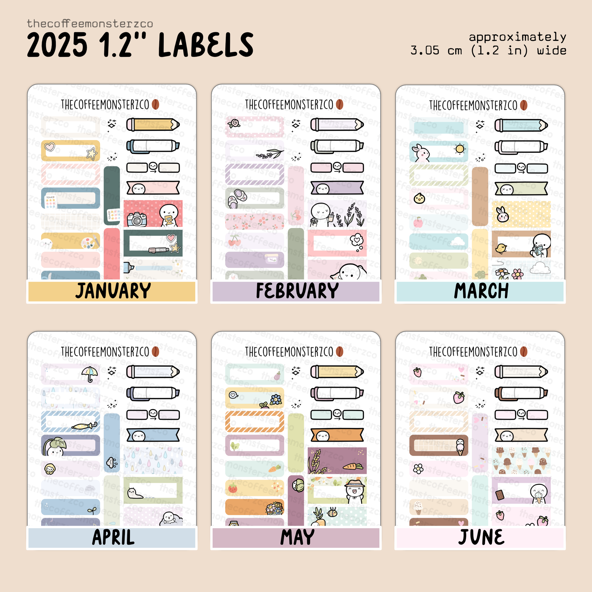 2025 Coordinating 1.2" Labels