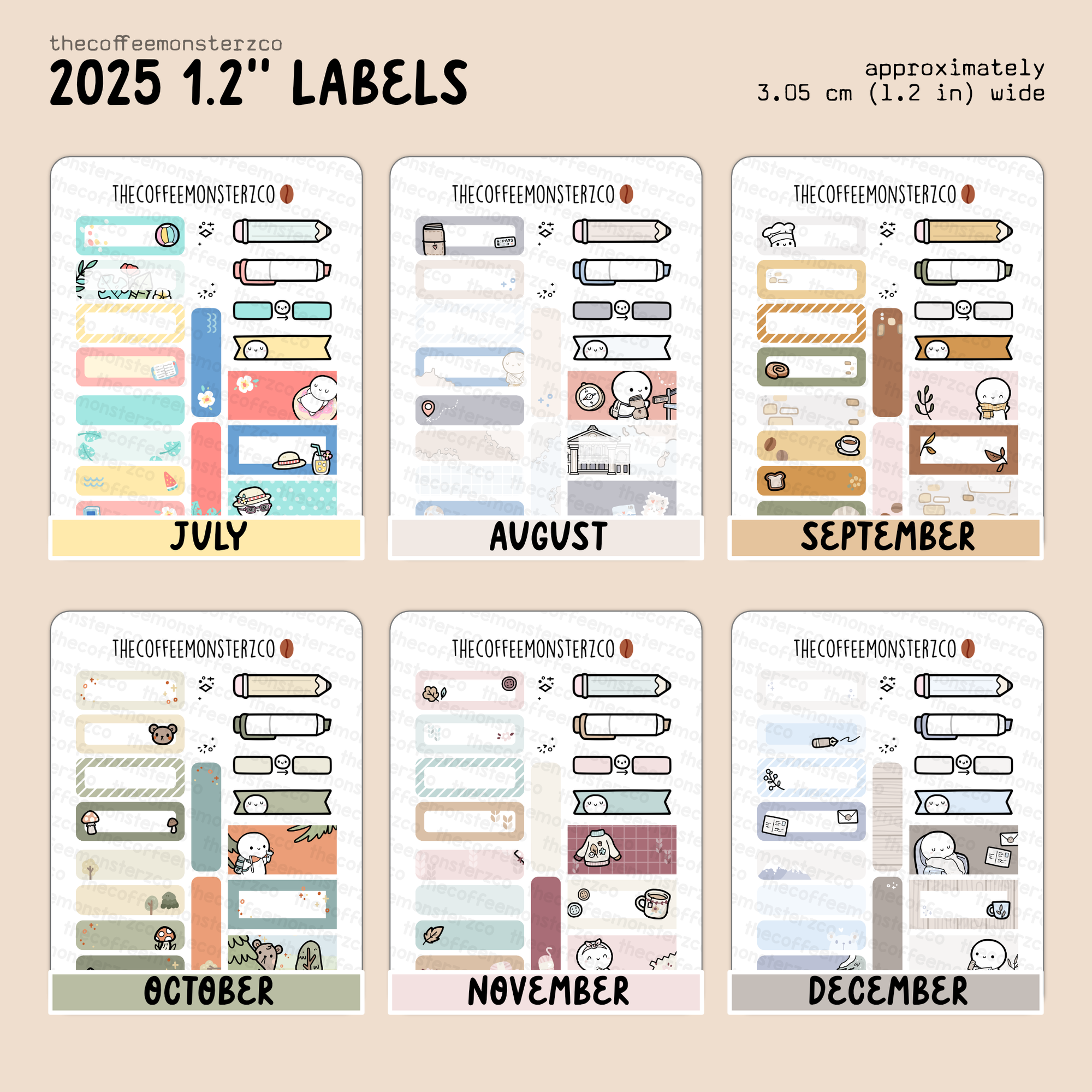 2025 Coordinating 1.2" Labels