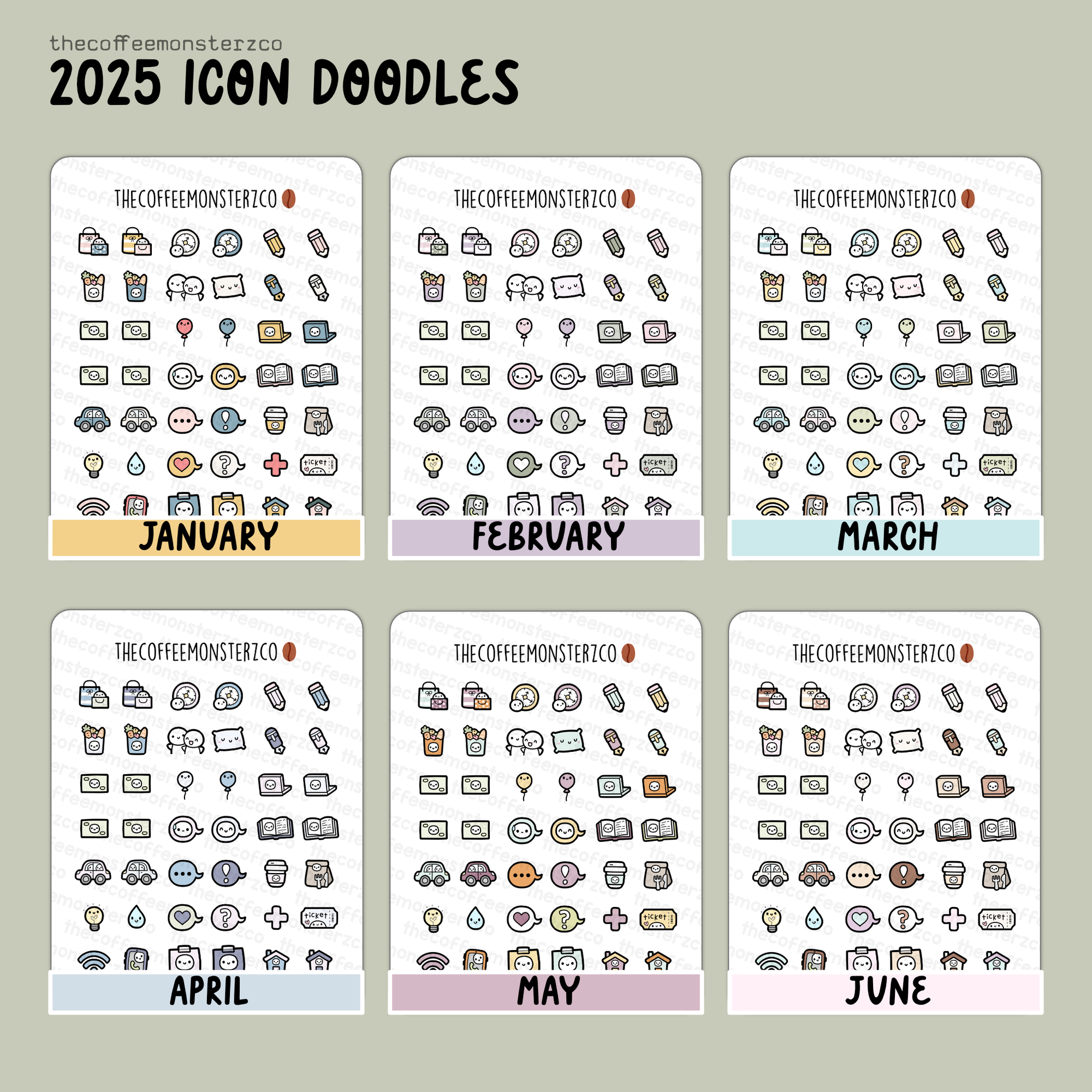 2025 Coordinating Icon Sampler