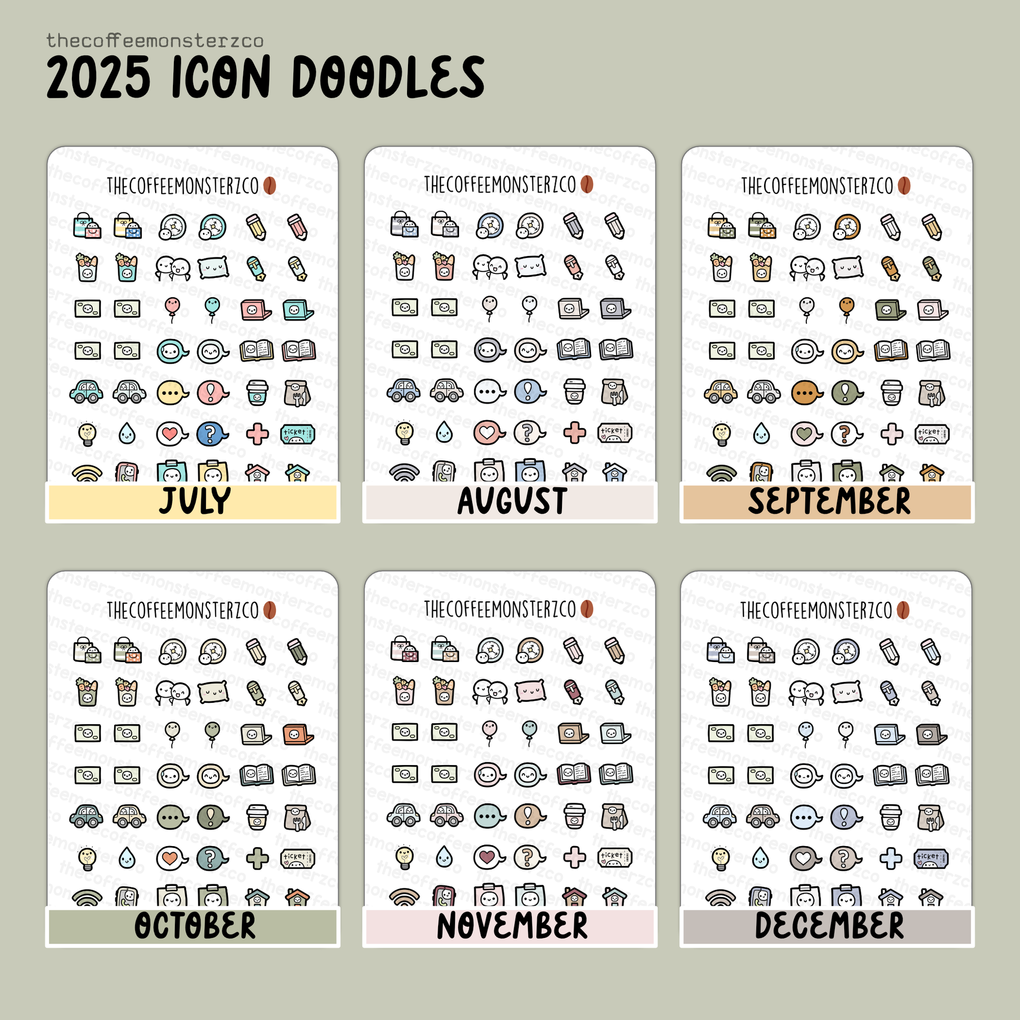 2025 Coordinating Icon Sampler