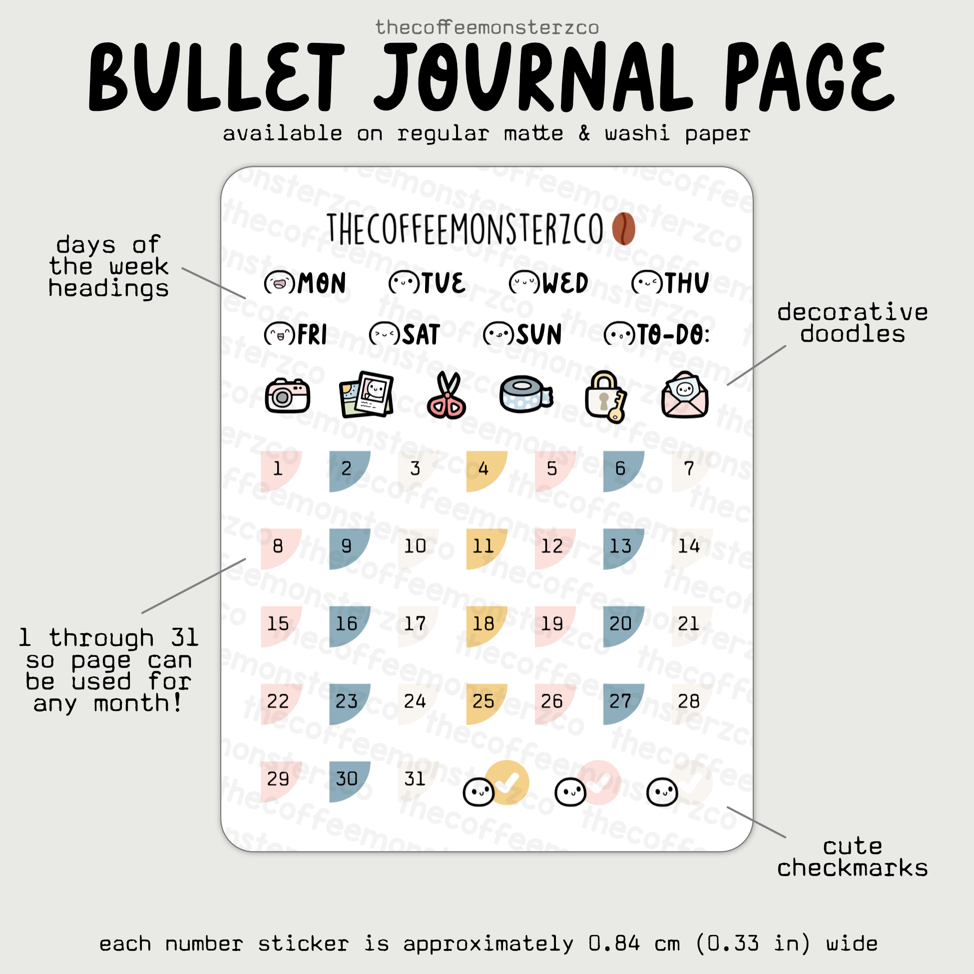 2025 Coordinating Bullet Journal Page
