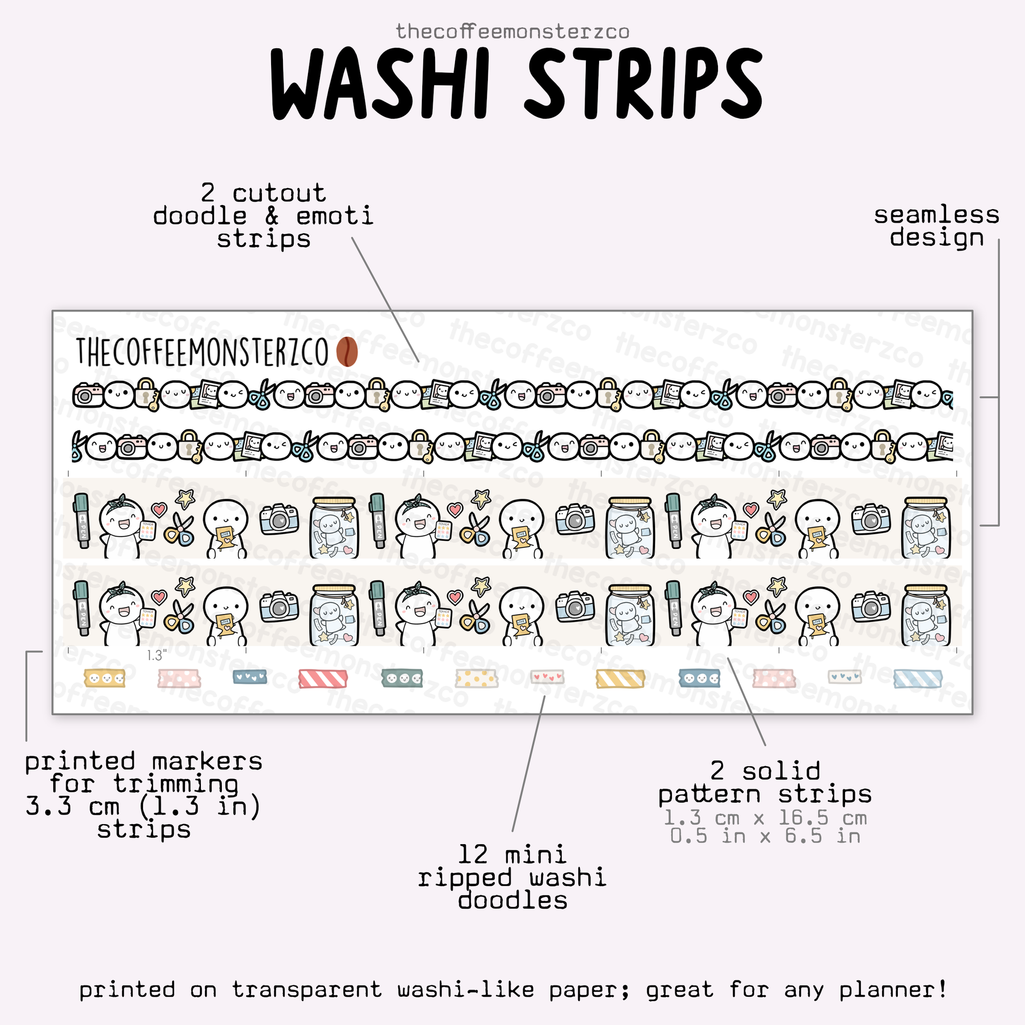 2025 Coordinating Washi Strips
