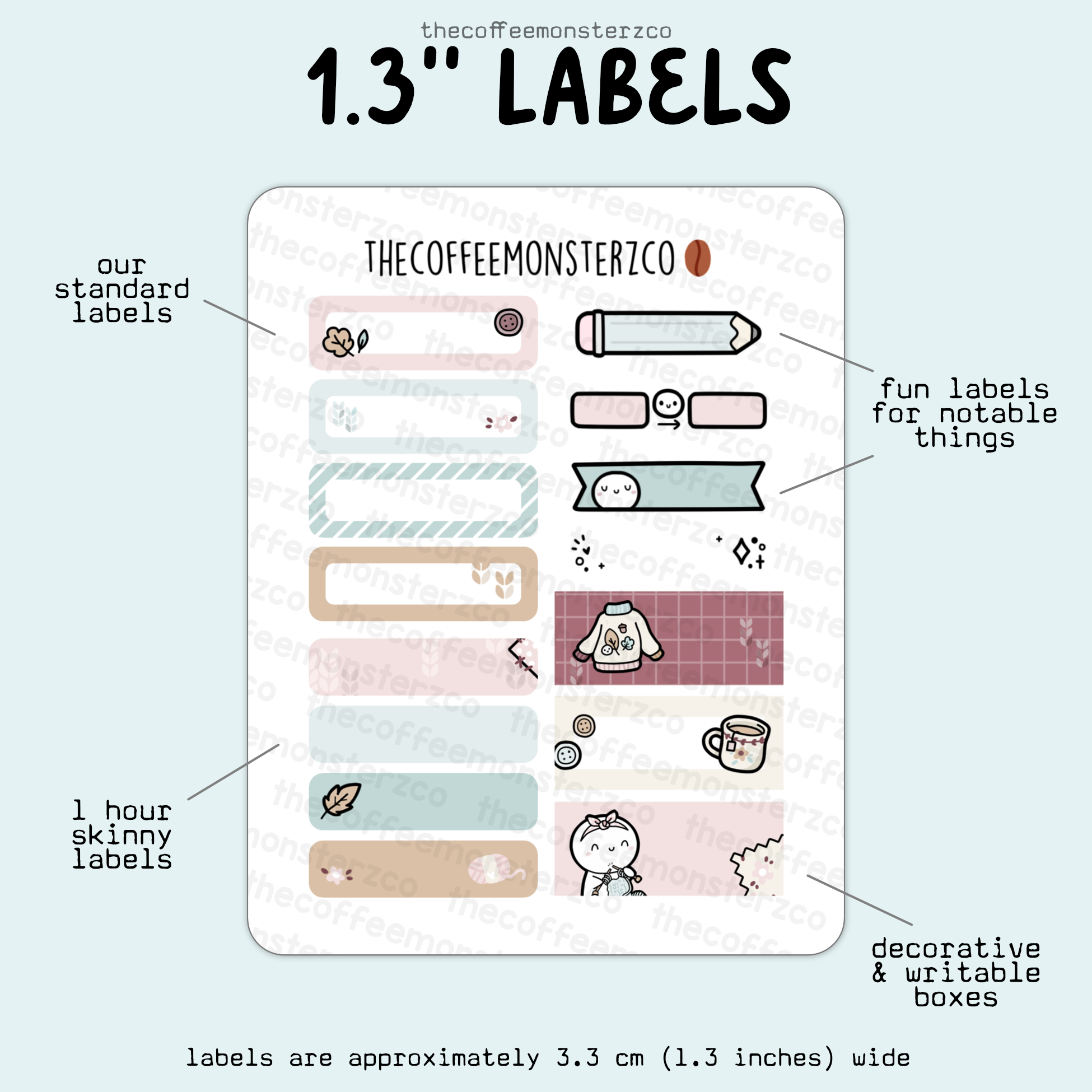 2025 Coordinating 1.3" Labels