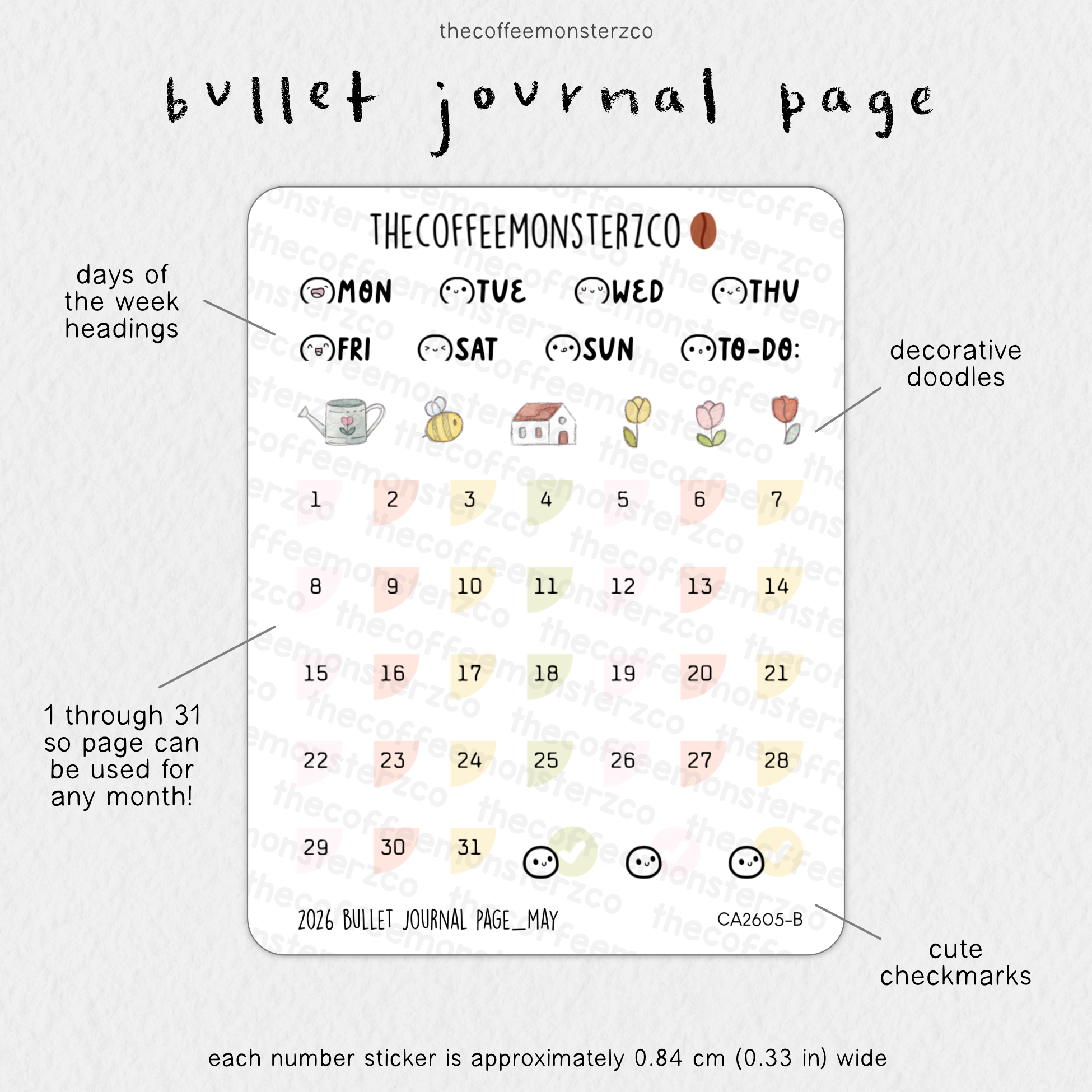 2026 Bullet Journal Page