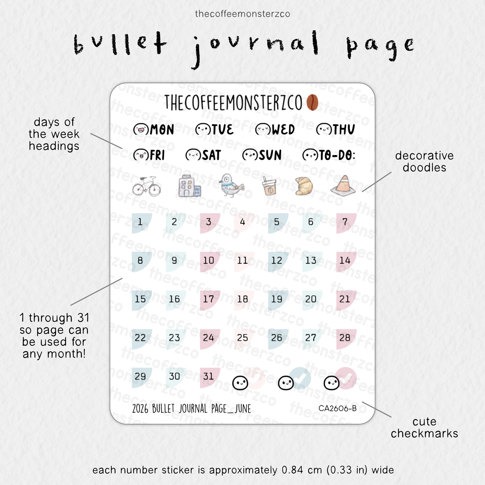 2026 Bullet Journal Page