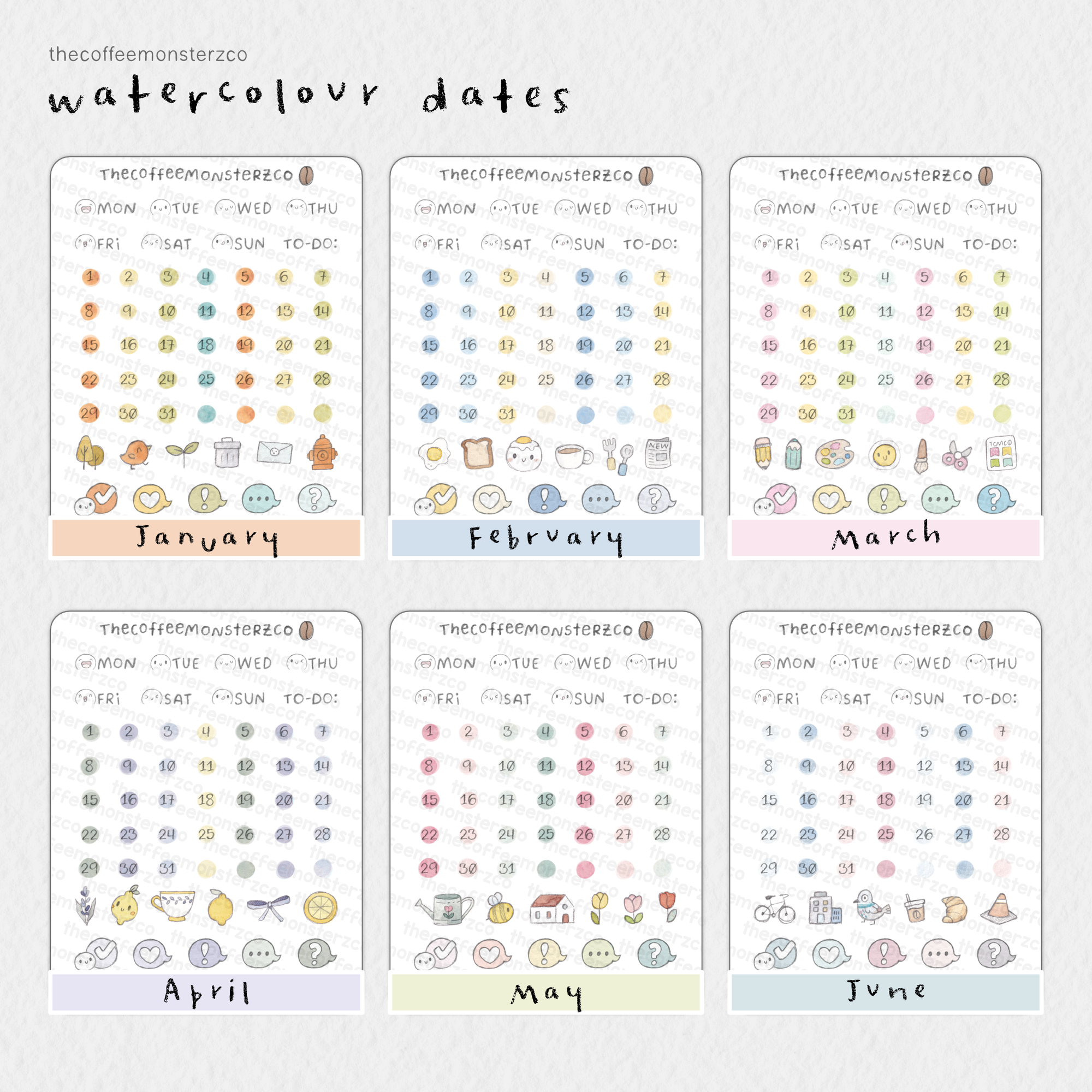 2026 Watercolour Dates