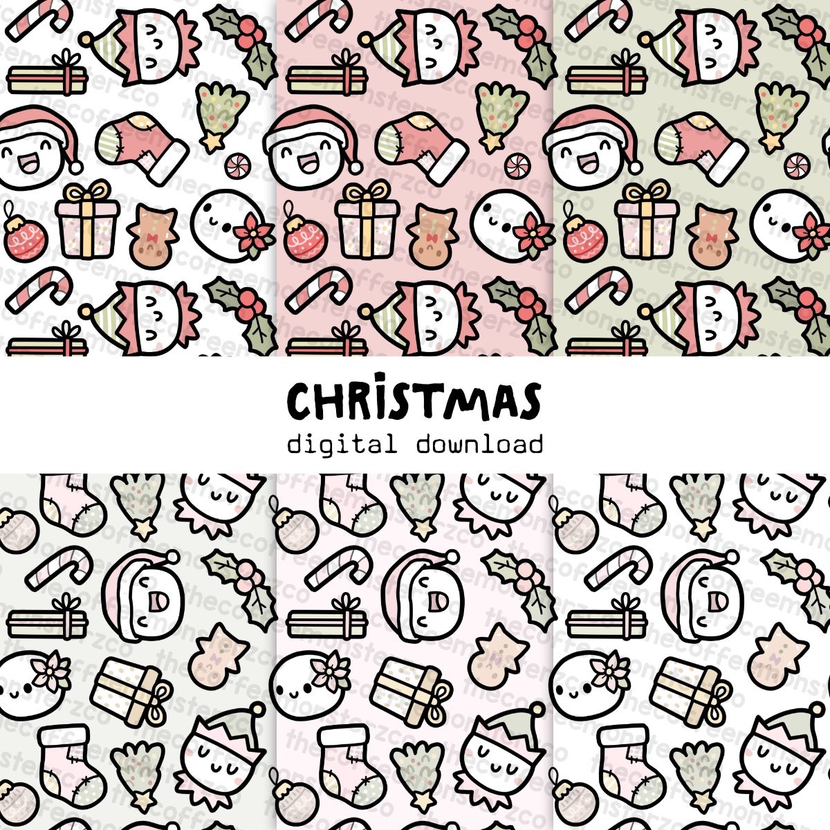 Christmas Paper Patterns (Digital File)