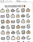 Cozy Halloween Day Number Doodles