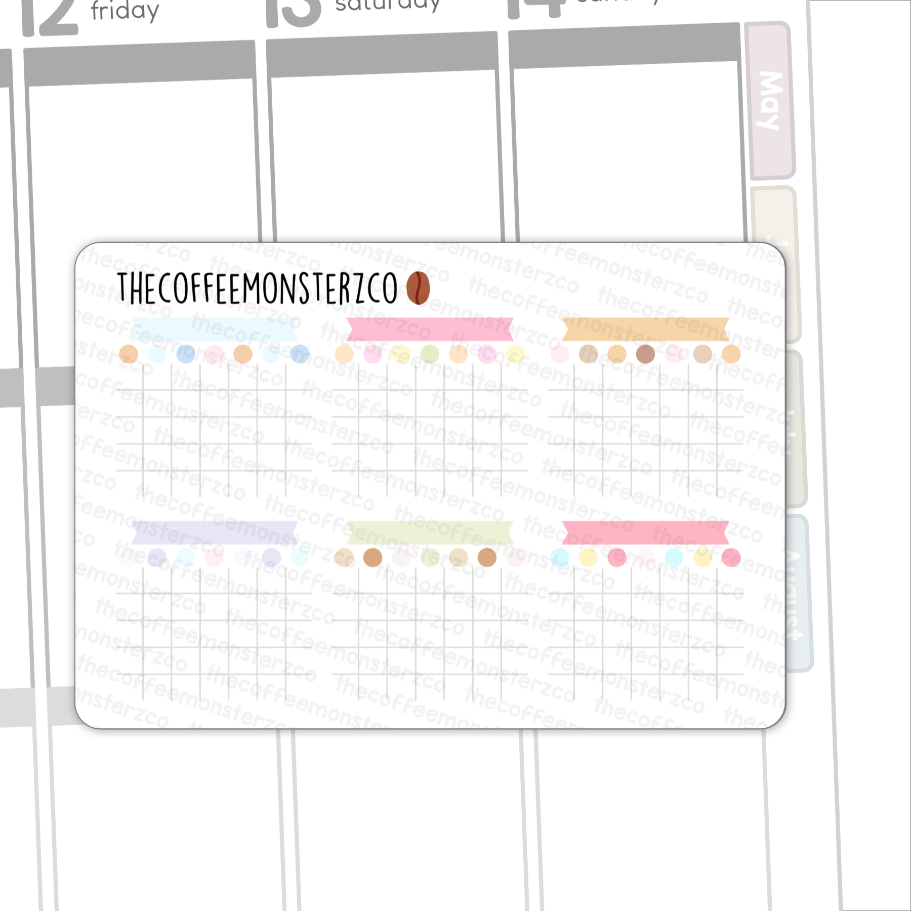 Monthly Habit Trackers