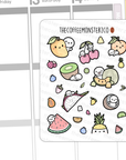 Large Summer Fruit Doodles