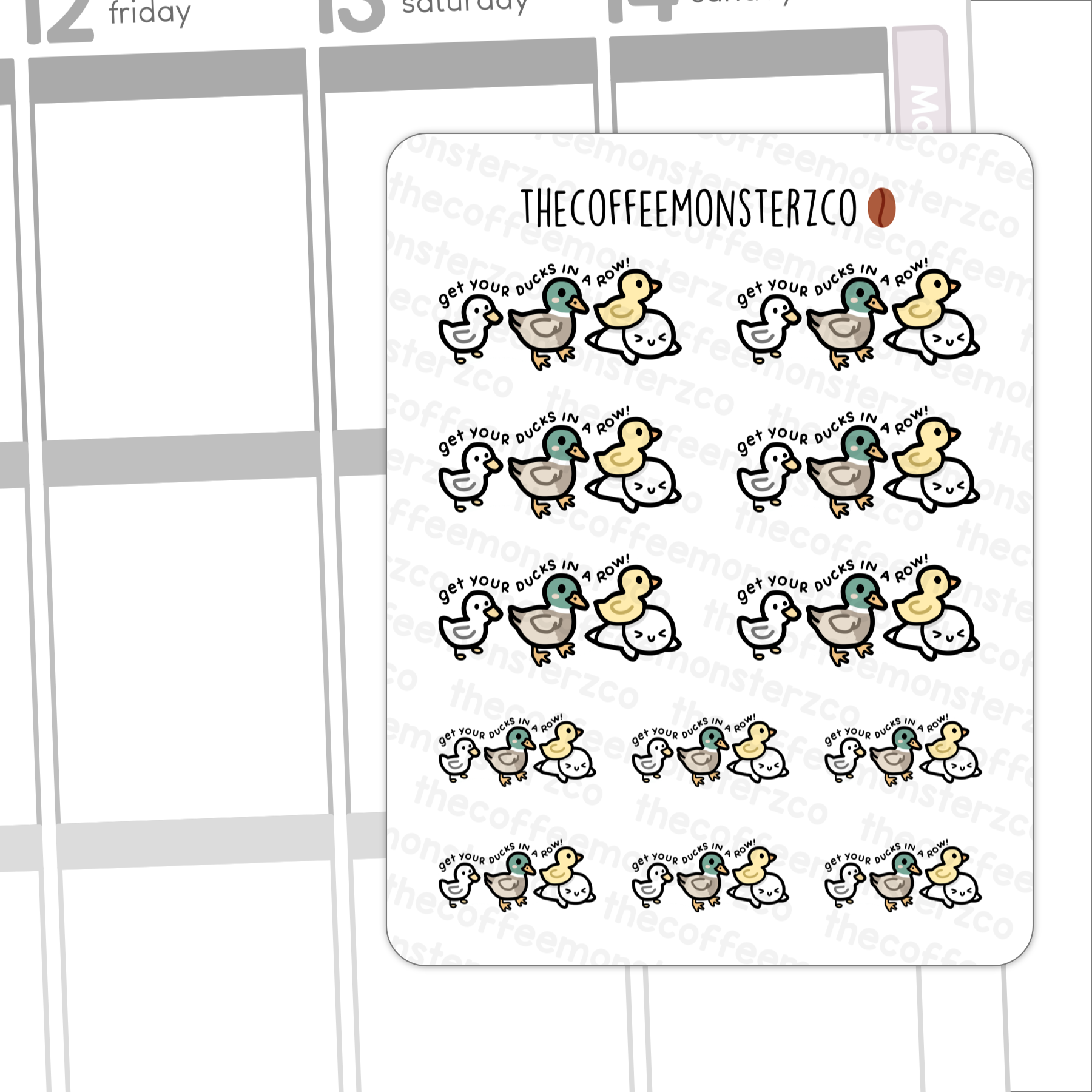 Get Your Ducks in a Row