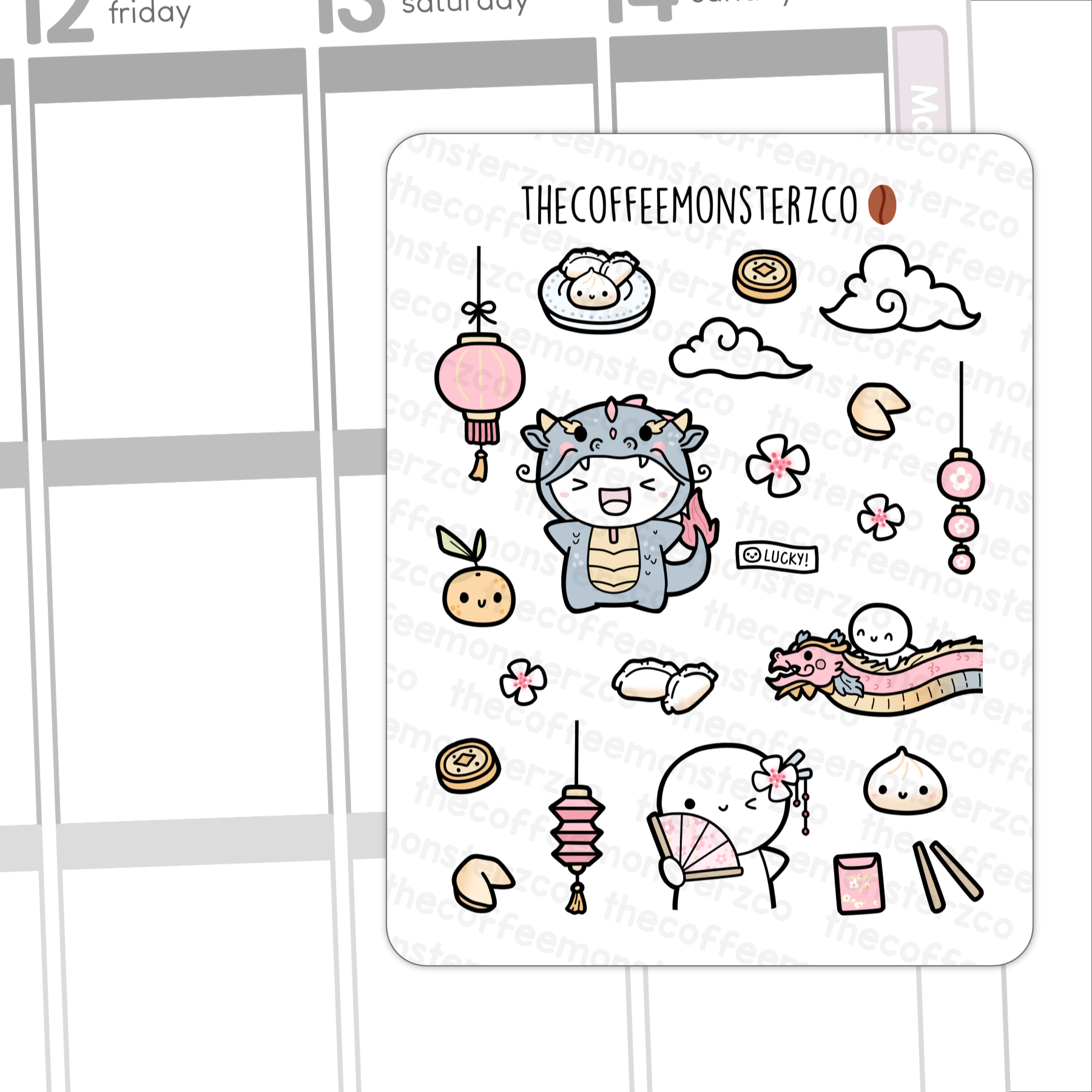 Large Lunar New Year 2024 Doodles (FINAL STOCK)
