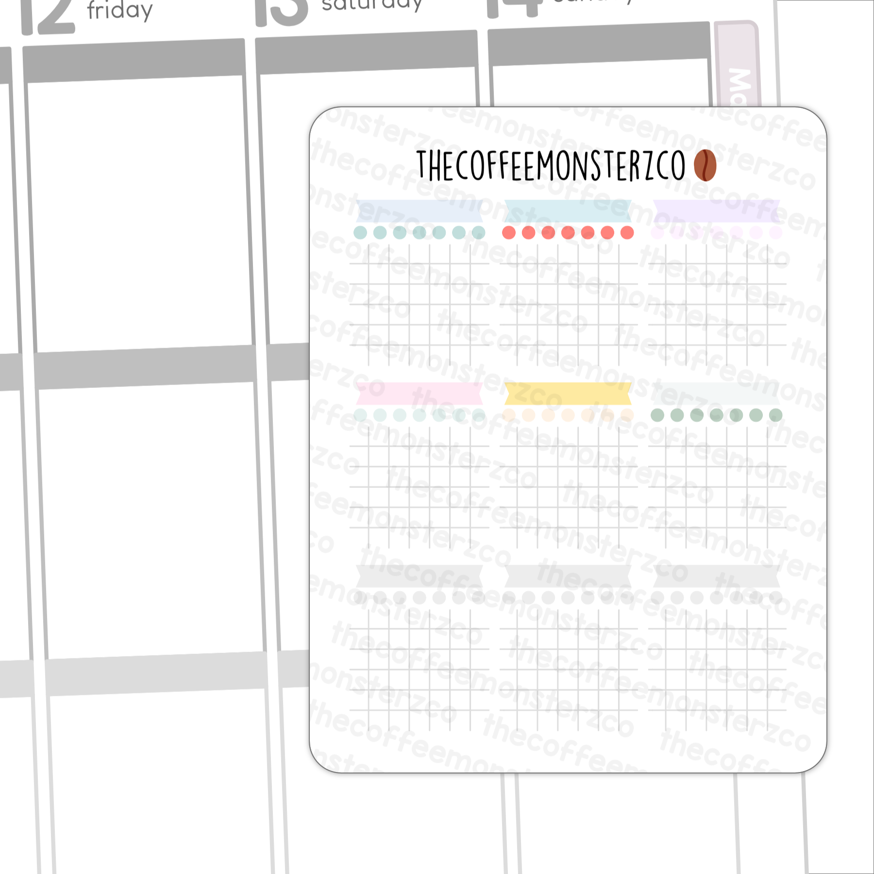 Small Monthly Habit Trackers