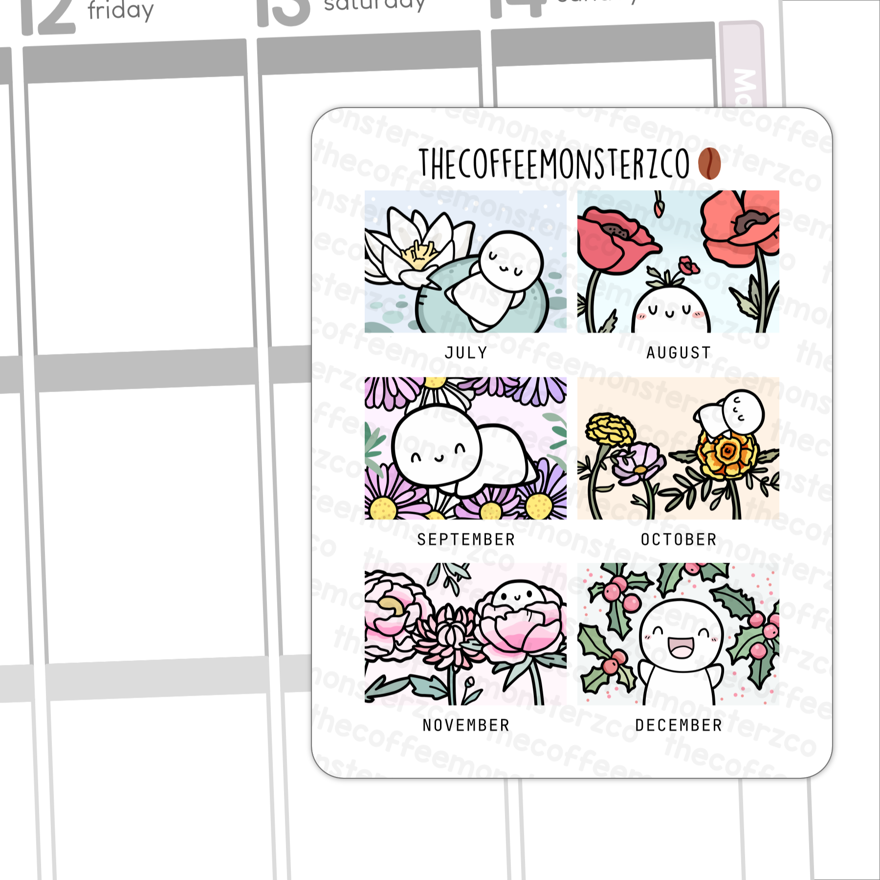 2024 Hobonichi Cousin Monthly Artwork Part 2