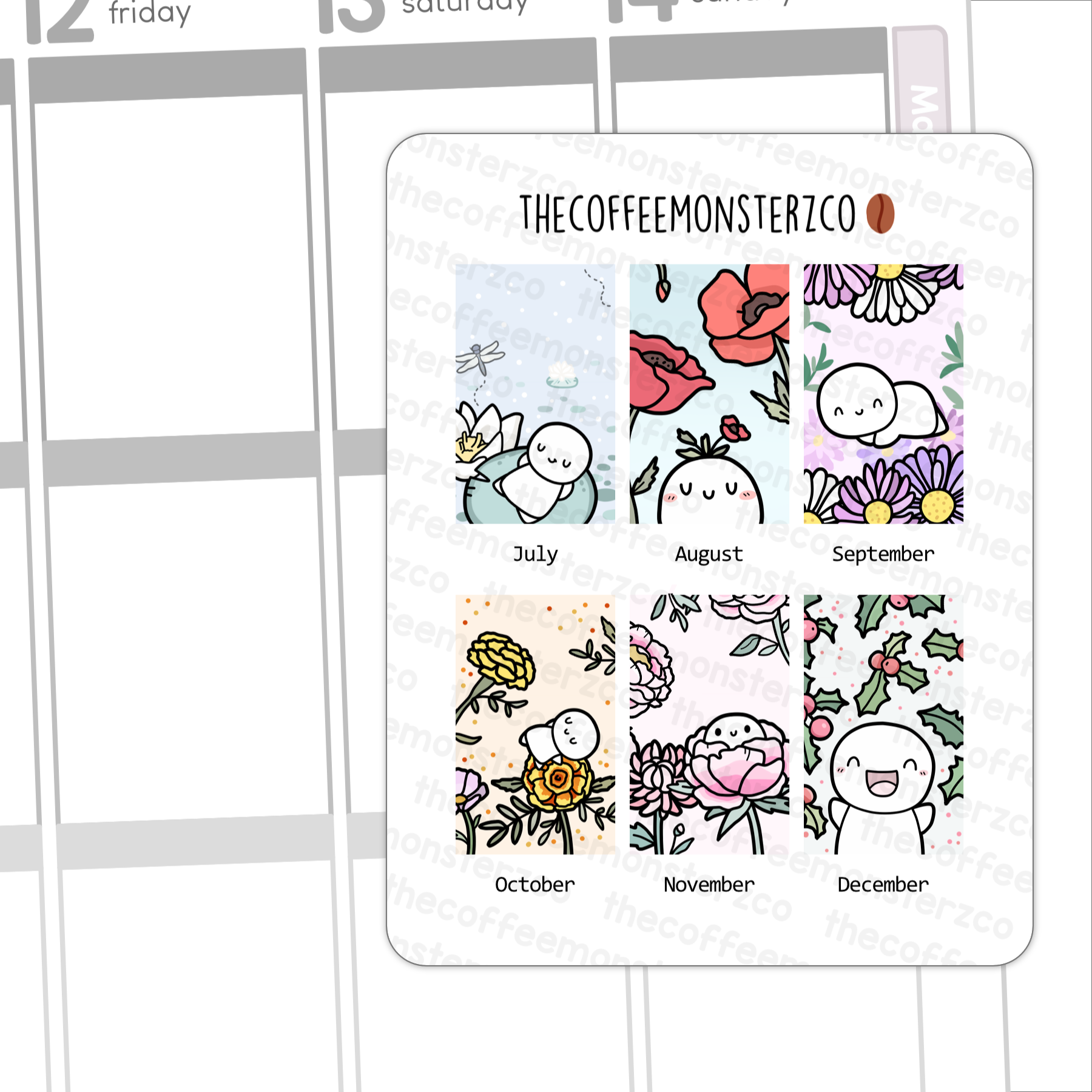 2024 Hobonichi Weeks Monthly Artwork Part 2