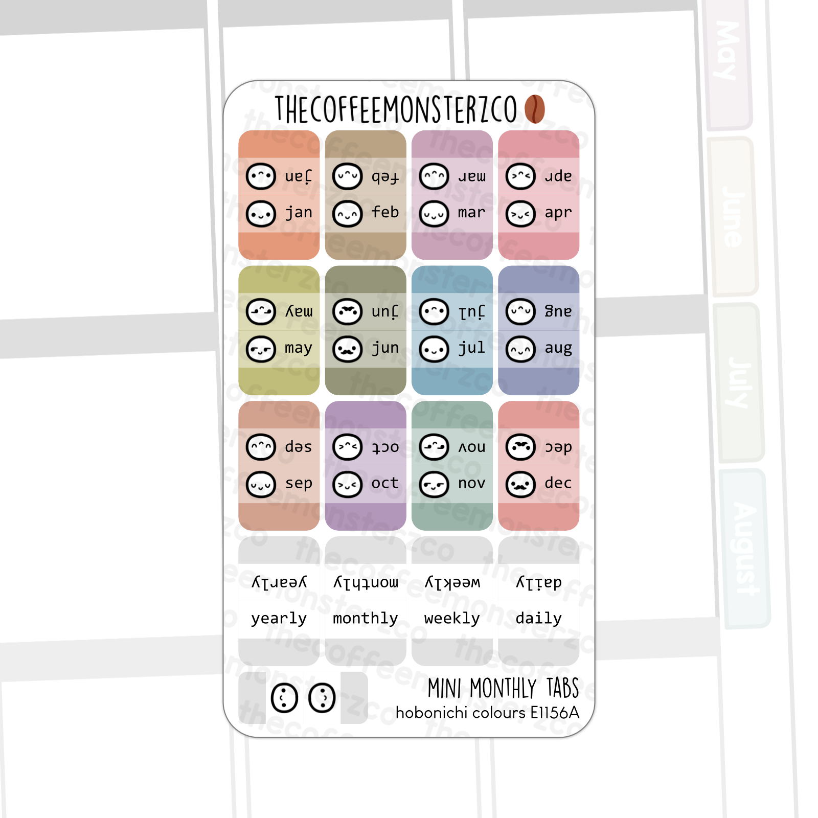 Mini Monthly Tabs (2024 New Additions)