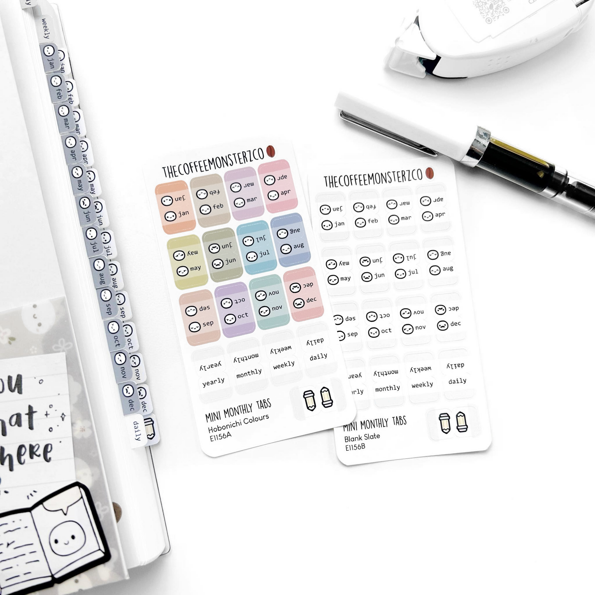 Mini Monthly Tabs - Emotis