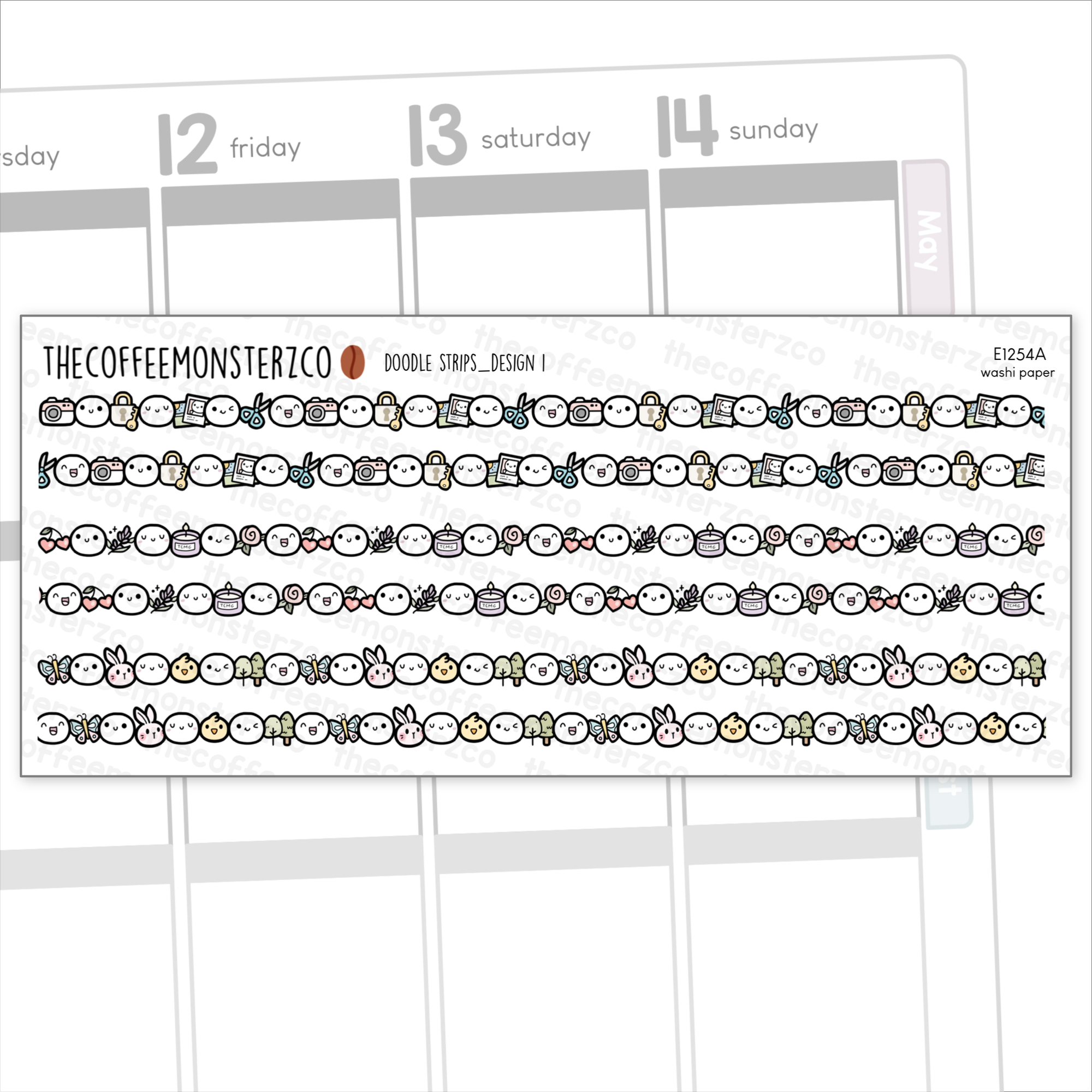 Doodle Strips - Washi Paper