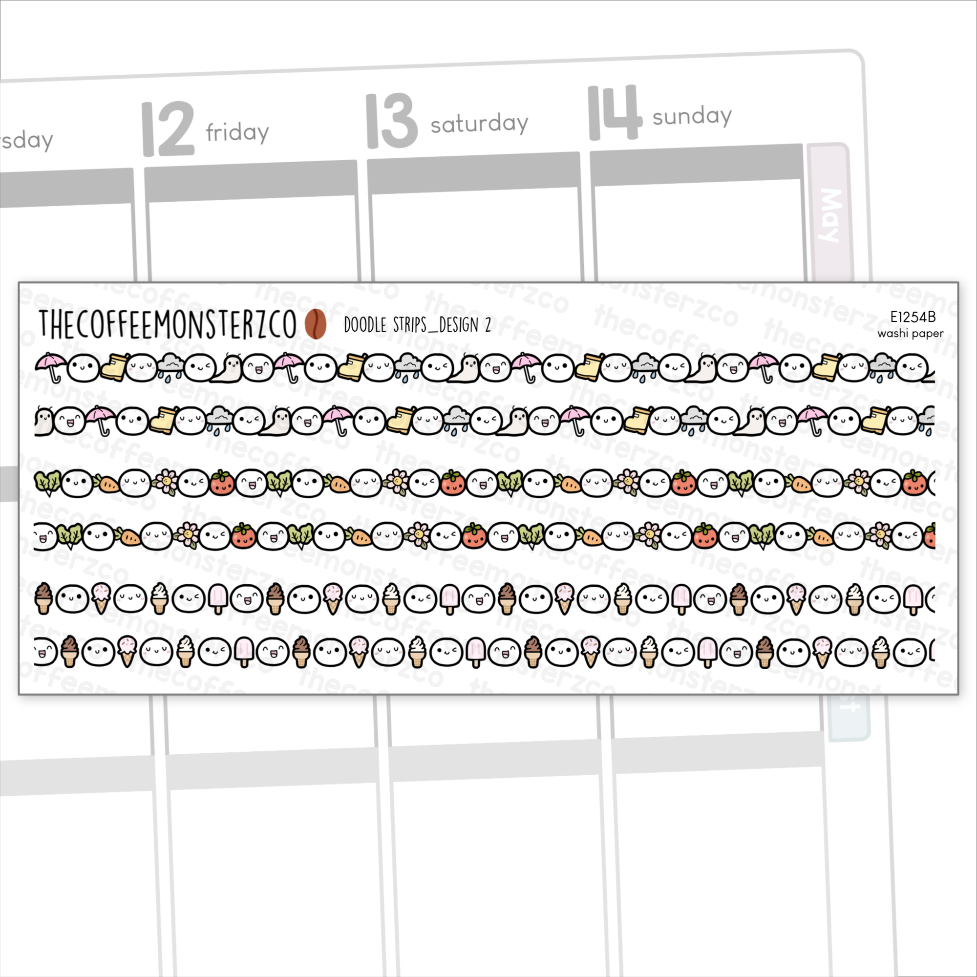 Doodle Strips - Washi Paper